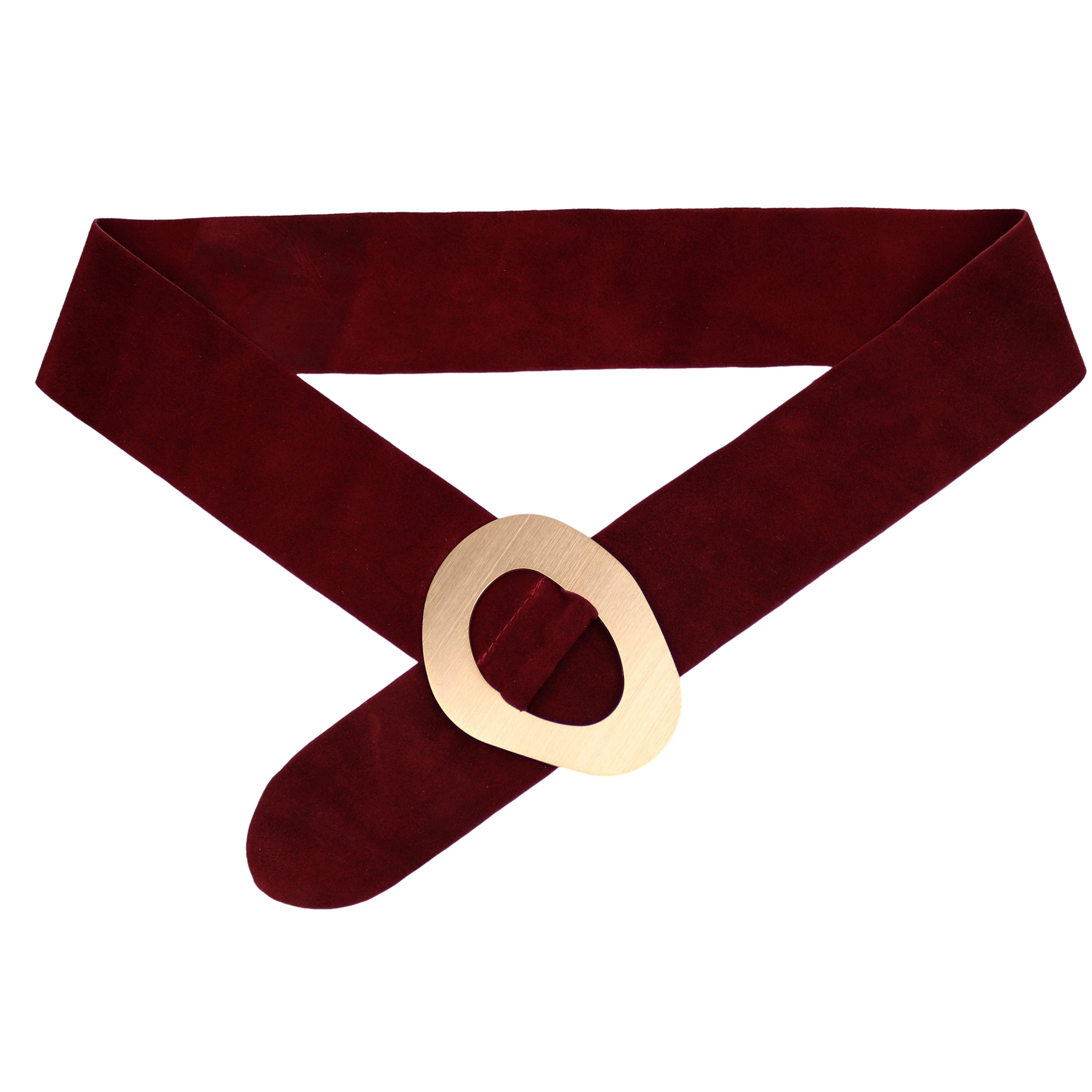 MIRROSI Taillengürtel aus Echtleder Große Schnalle mit breitem Bund (7cm Br günstig online kaufen