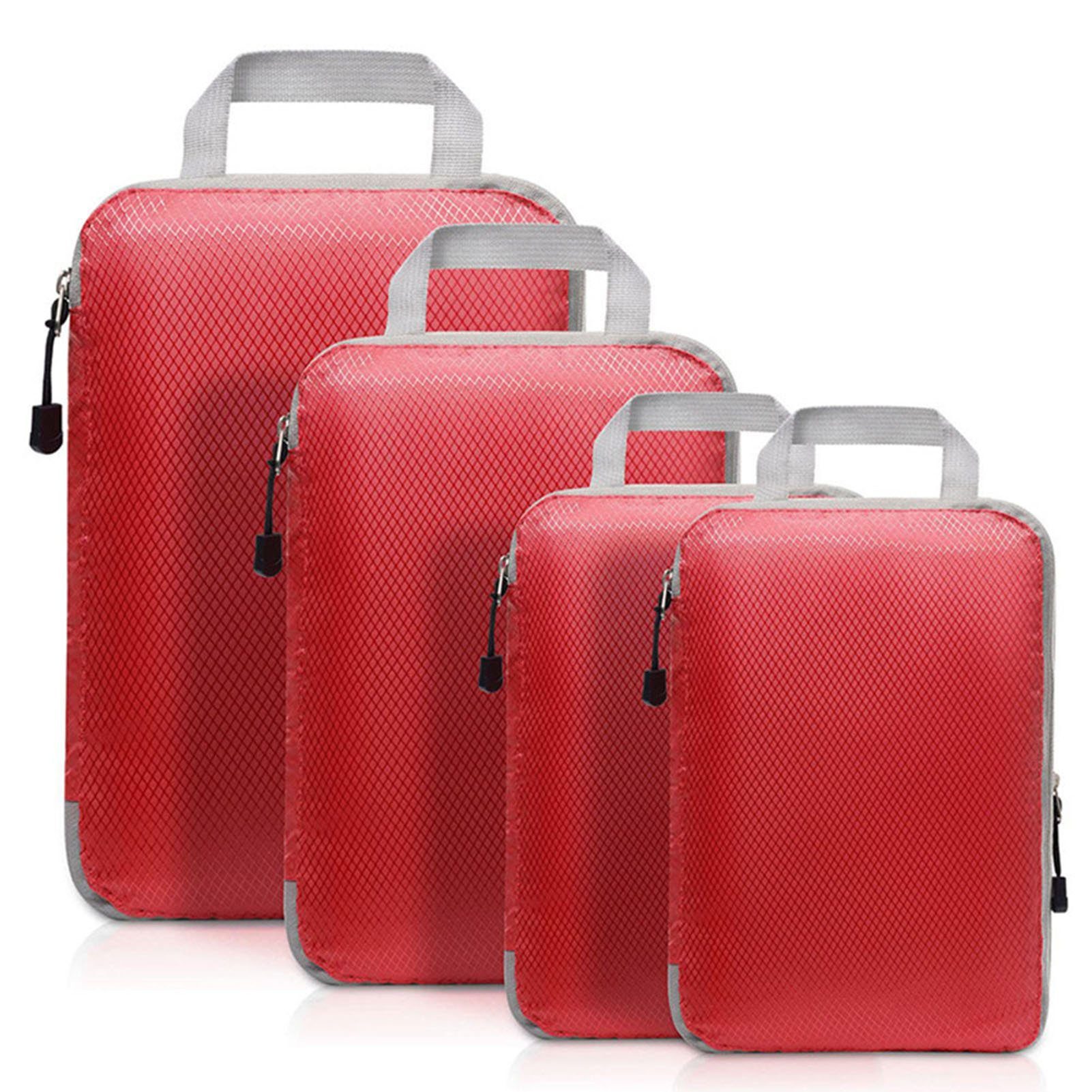 Kleider-Reisepaket, red Tragbare Wasserdichte Kofferset Blusmart Vierteiliges