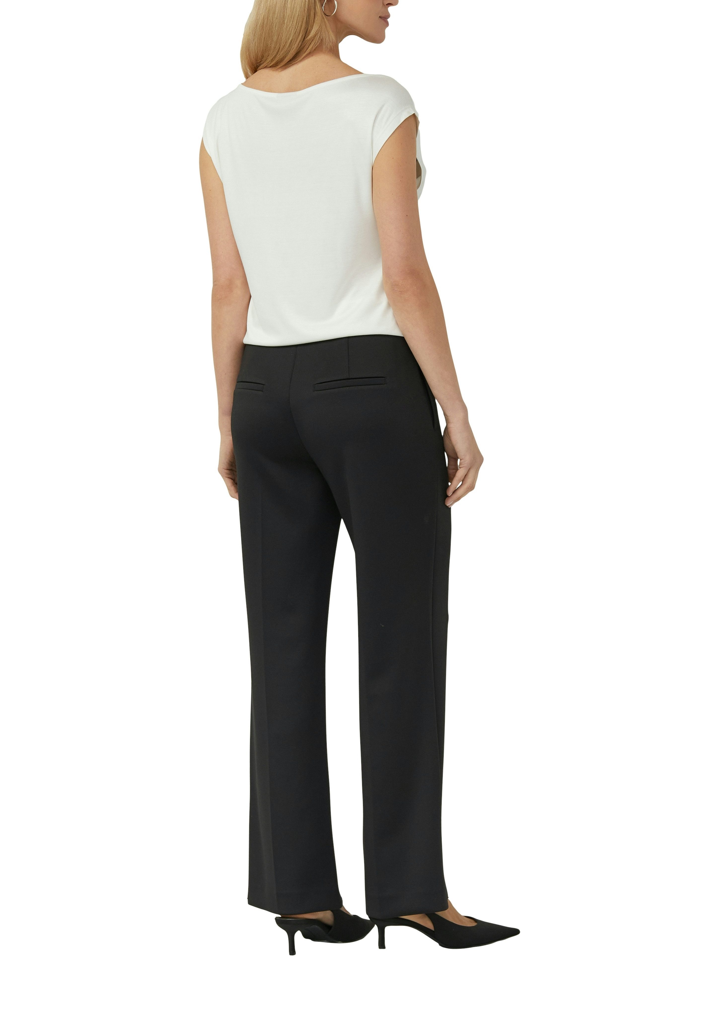 s.Oliver BLACK LABEL Wasserfallshirt mit Wasserfall-Kragen und aus reiner Viskose – Bild 2 von 4