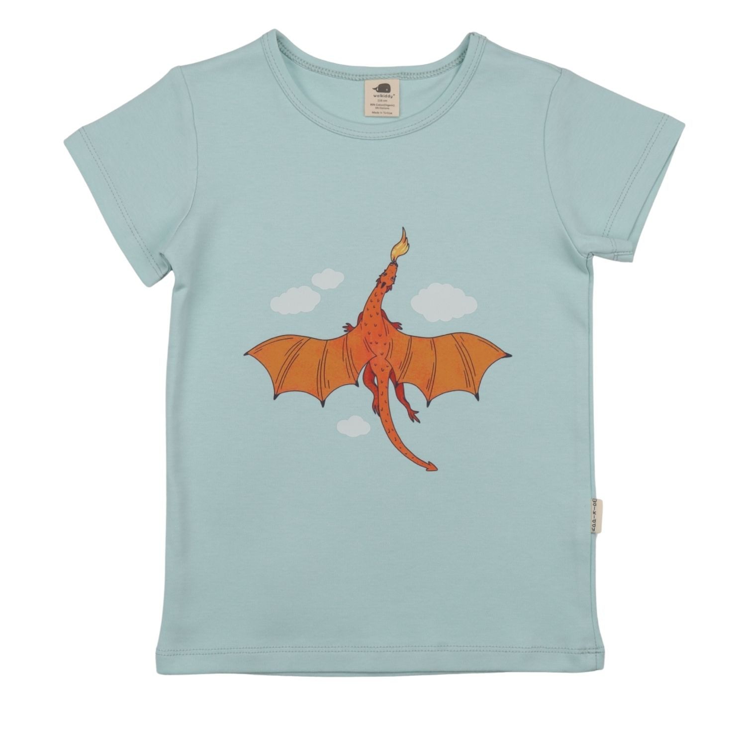 Walkiddy T-Shirt Walkiddy Colorful Dragon Kinder Bio Baumwolle GOTS Blau Bio Baumwolle,GOTS, Kinderbekleidung,nachhaltige Klamotten,T-Shirt