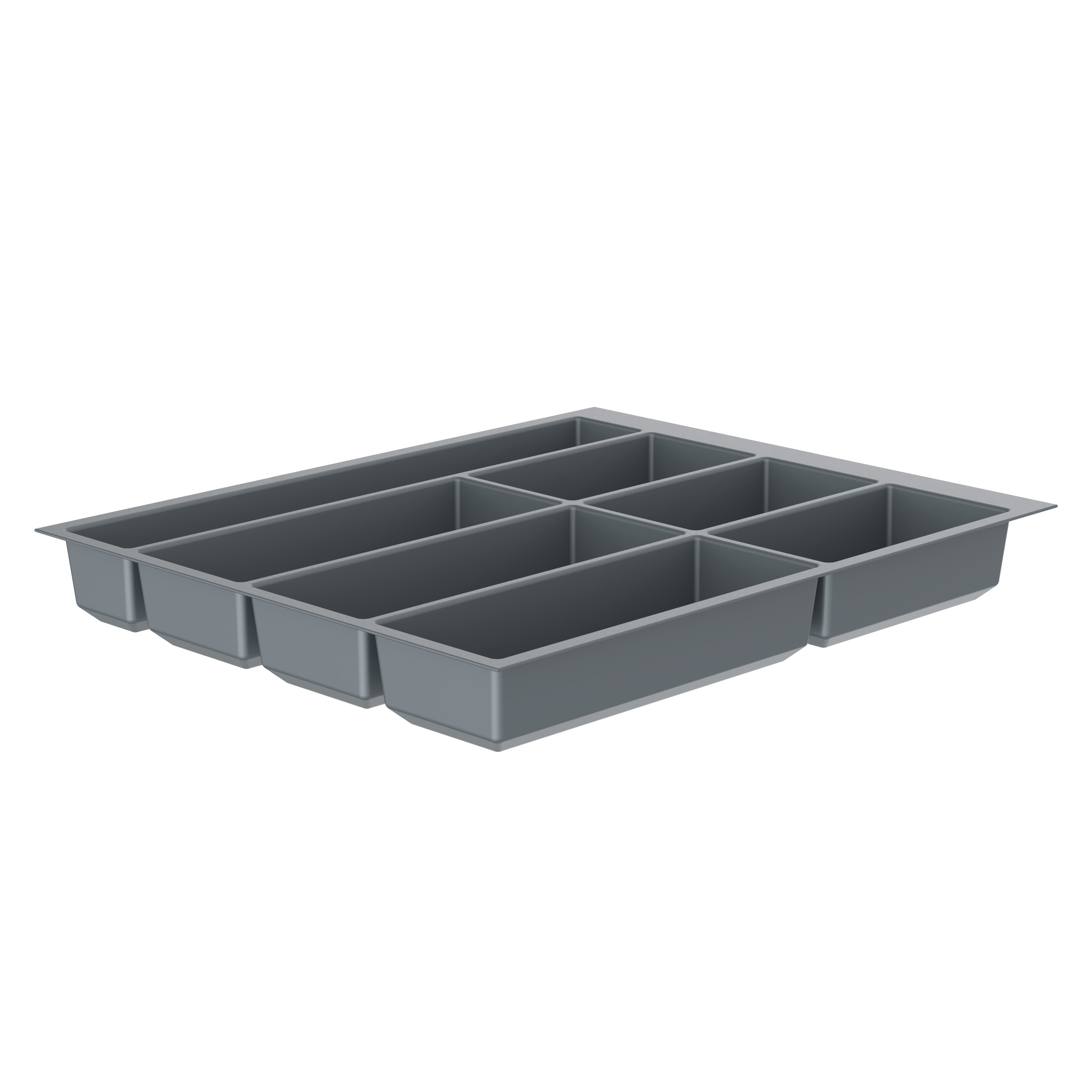 Schütte Besteckeinsatz MOVE, Grau, 392 x 473,5 mm, 50er, 392 x 473,5 mm, für Korpusbreite 50 cm, Silber