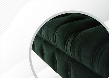 JVmoebel Chesterfield-Sofa Grünes Chesterfield Dreisitzer Wohnzimmermöbel Luxus Couch Neu, Made in Europe