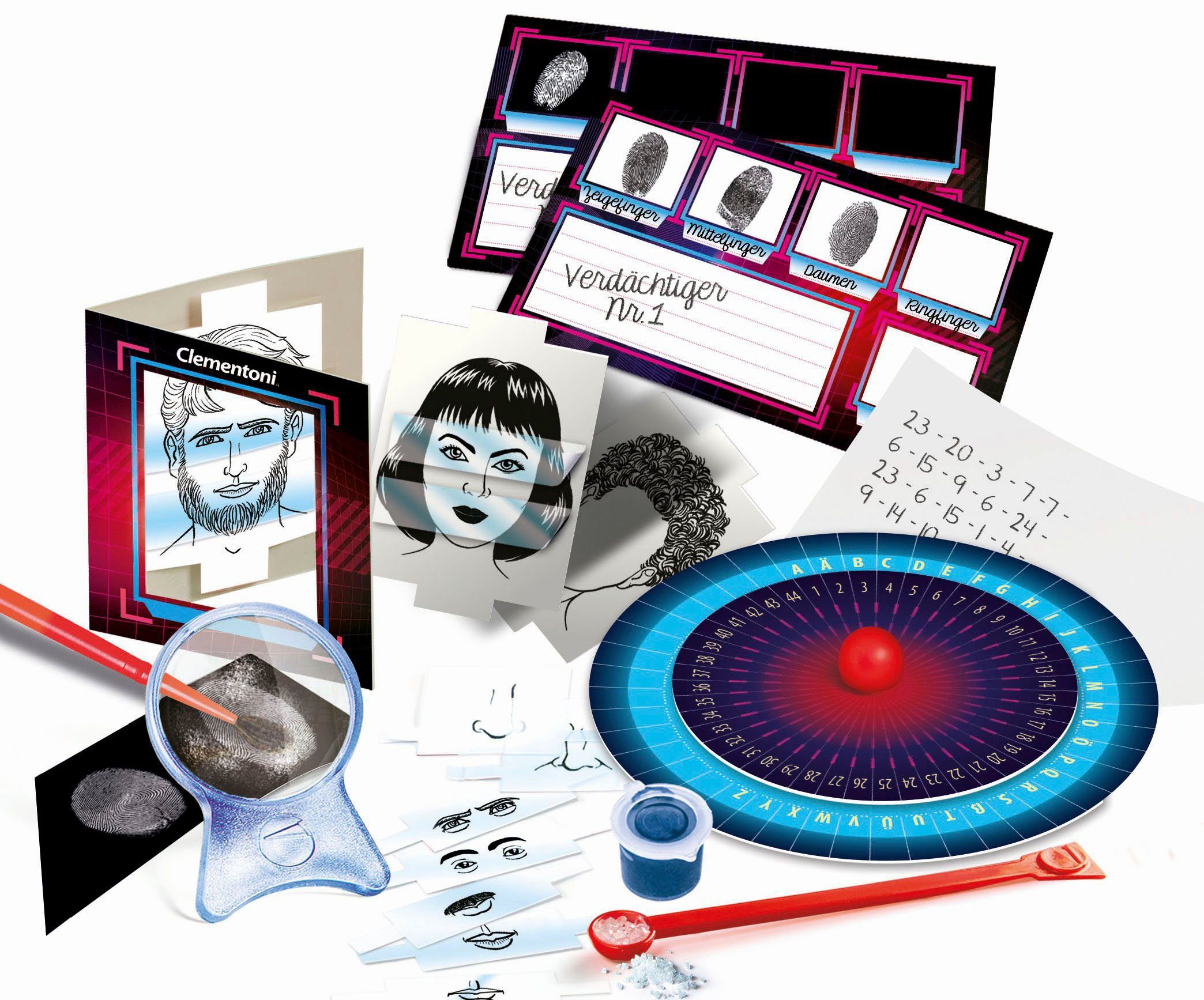 Clementoni® Experimentierkasten Galileo, Mein Kriminal-Labor, Made in Europe