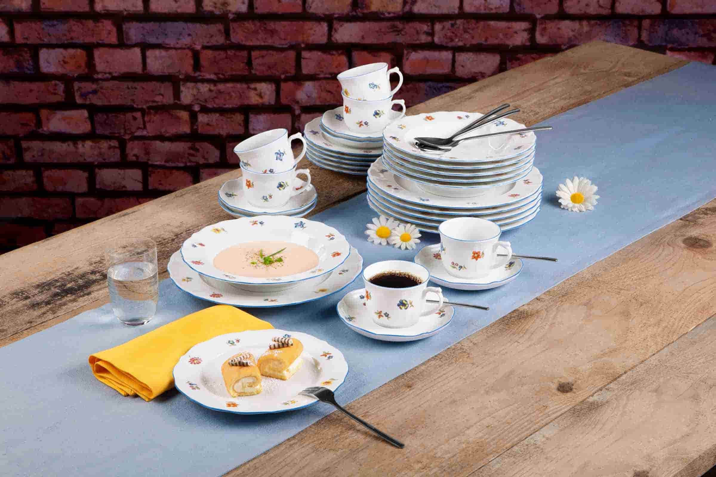 Seltmann Weiden Eierbecher Sonate Nostalgie Eierbecher ø 12,5 cm 6er Set, (6er Set, 6-tlg., 6x Eierbecher)