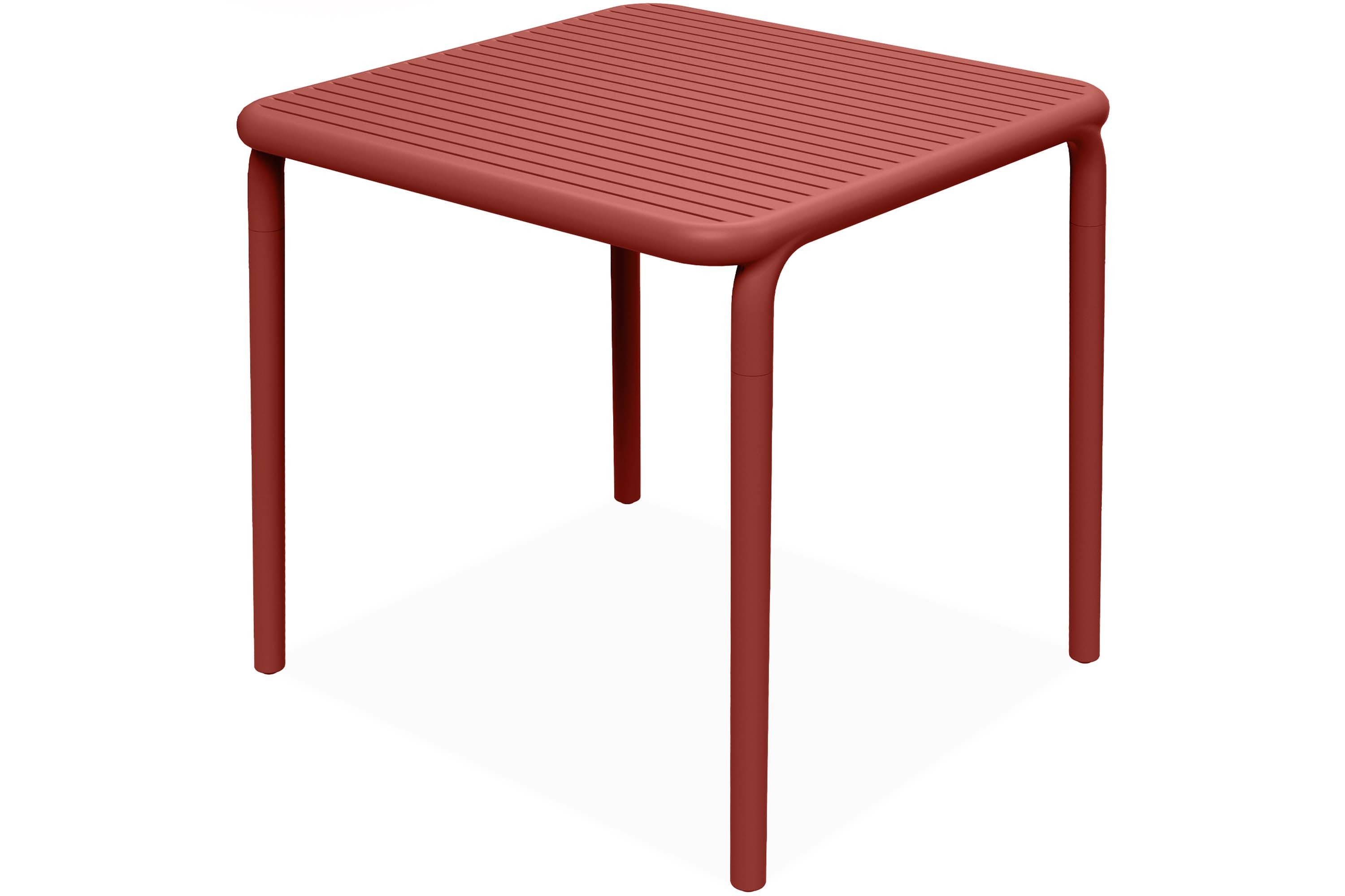 KONSIMO® Gartentisch FICCARI Quadratischer Gartentisch Outdoor-Tisch, hergestellt in der EU, Balkontisch, Wetterfestes Material, 100% recycelbar, Höhe: 75,5 cm