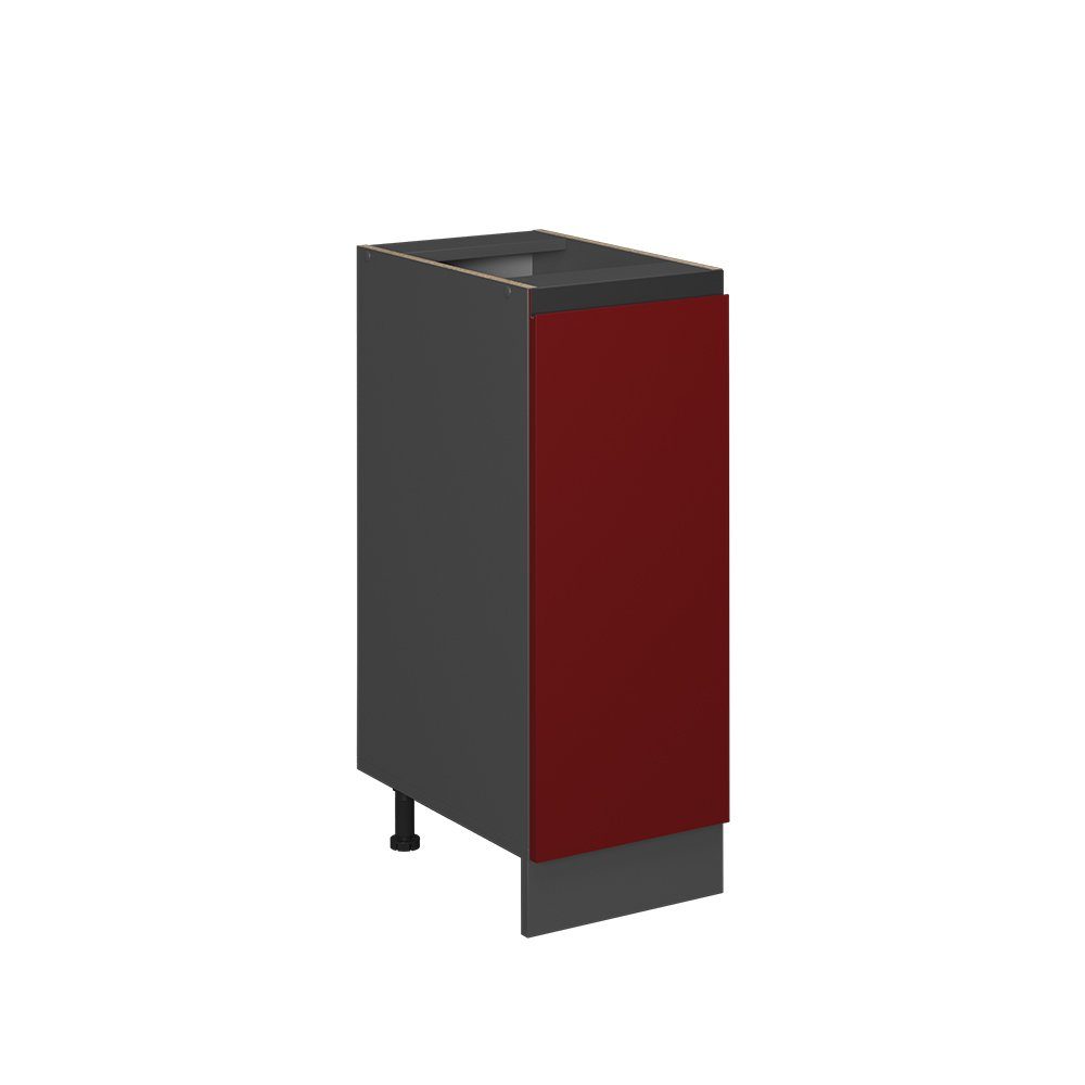 Vicco Apothekerschrank R-Line Rot/Anthrazit 30 cm J-Shape ohne Arbeitsplatt günstig online kaufen
