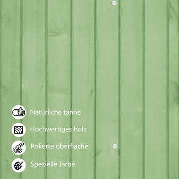Tongtong Gerätehaus Geräteschuppen,Gartenschrank,BxTxH:124x46x174cm, Grau/Grün/Blau, (Holzhütte, 1 St., Gartenhaus), auch für kleine Gärten geeignet
