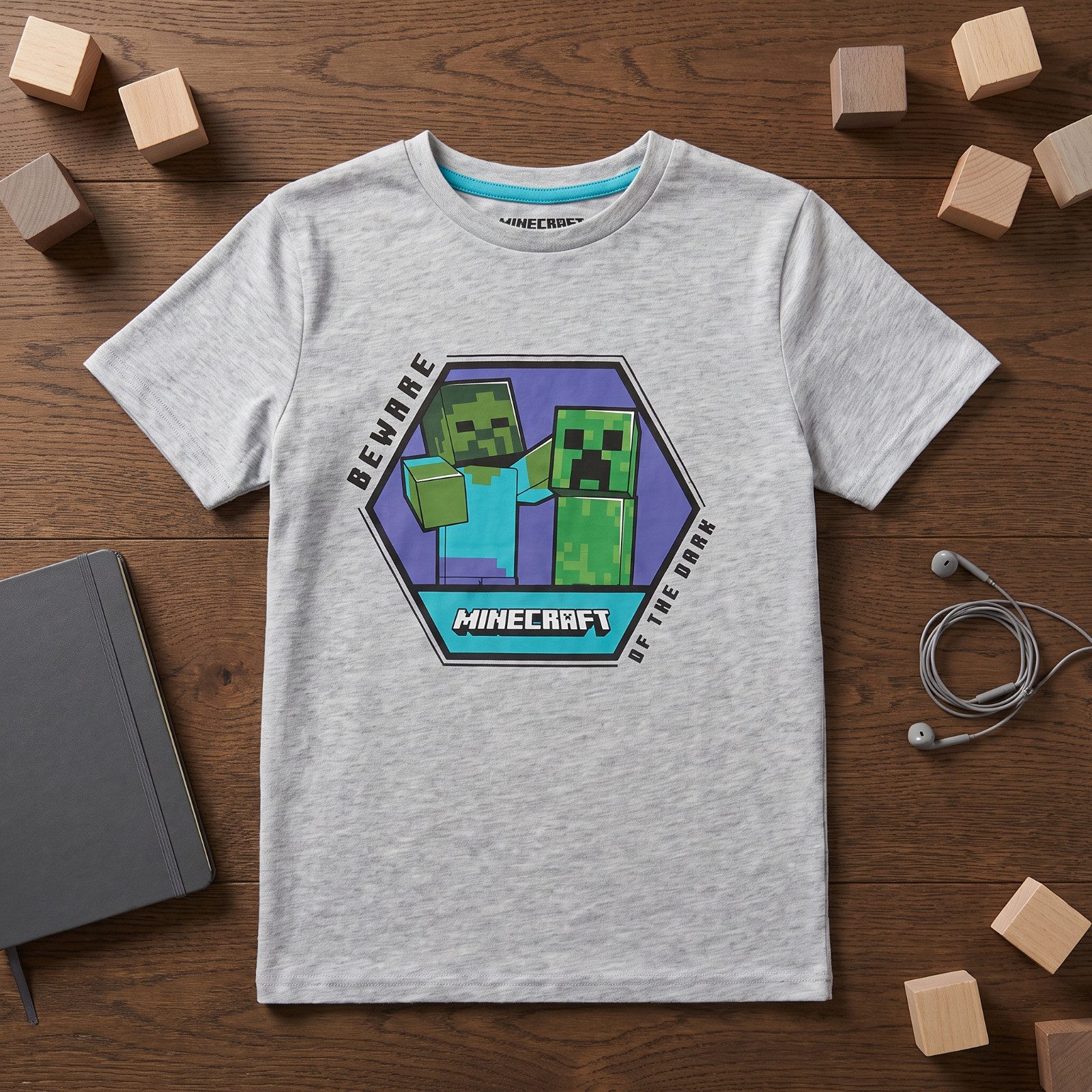 Minecraft Print-Shirt Minecraft Gamer Creeper Zombie Kinder T-Shirt Kurzarm Shirt Gr. 116