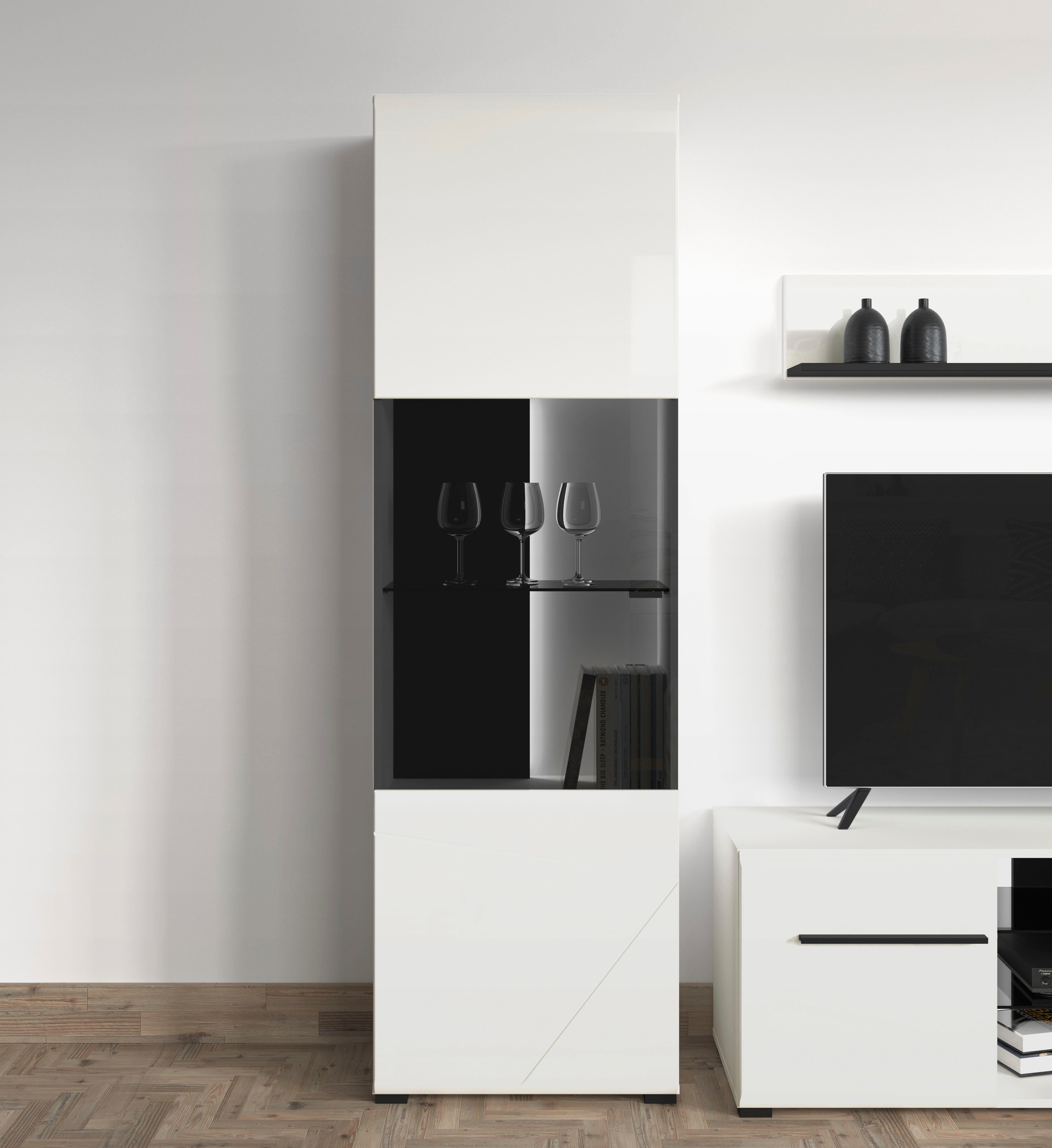 INOSIGN Vitrine "Trentino" Höhe ca. 190 cm, Soft-Close-Funktion, Hochglanzf günstig online kaufen