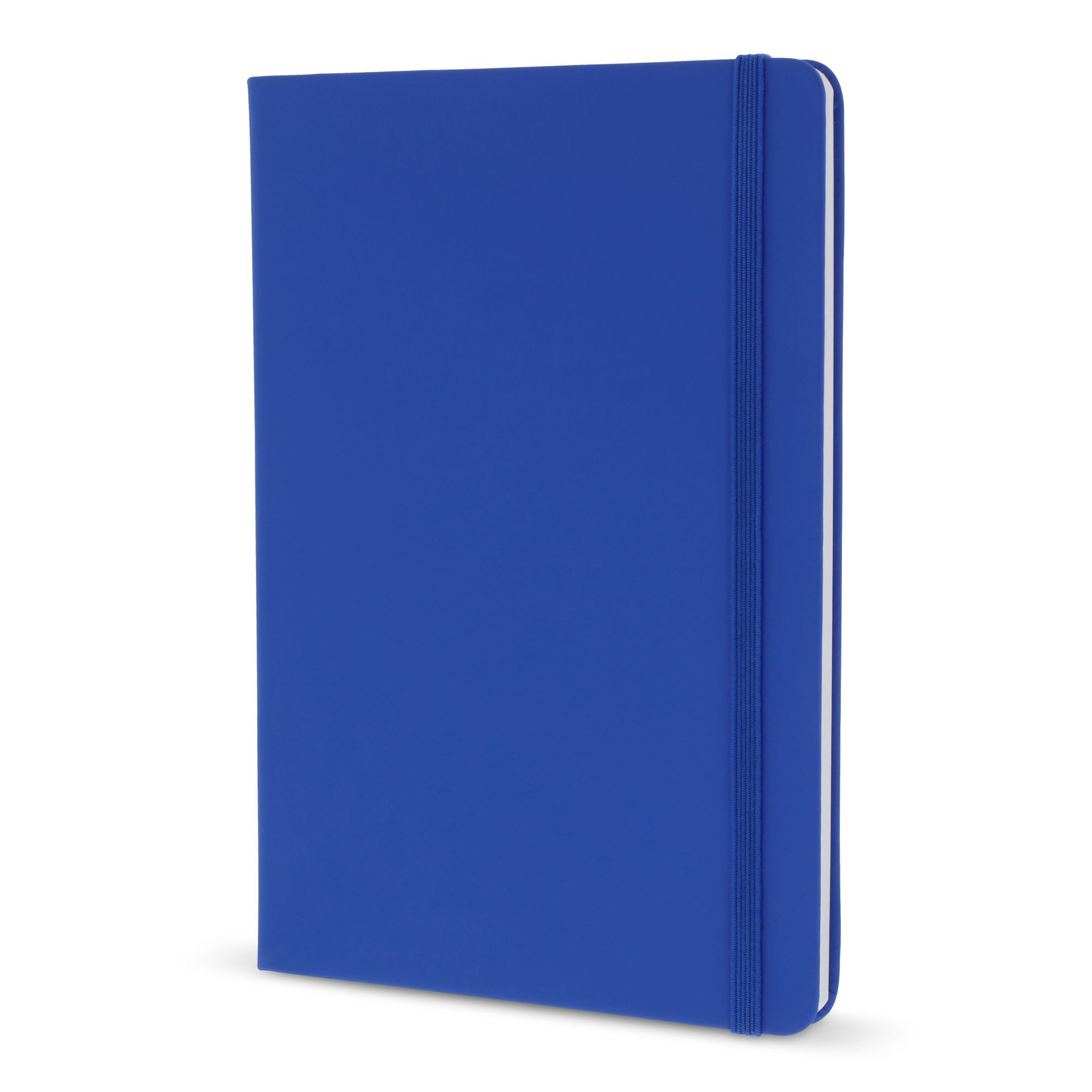 TOPPOINT Kugelschreiber Notizbuch / DIN A5 / 192 S. / liniert / PU Hardcover / Farbe: blau