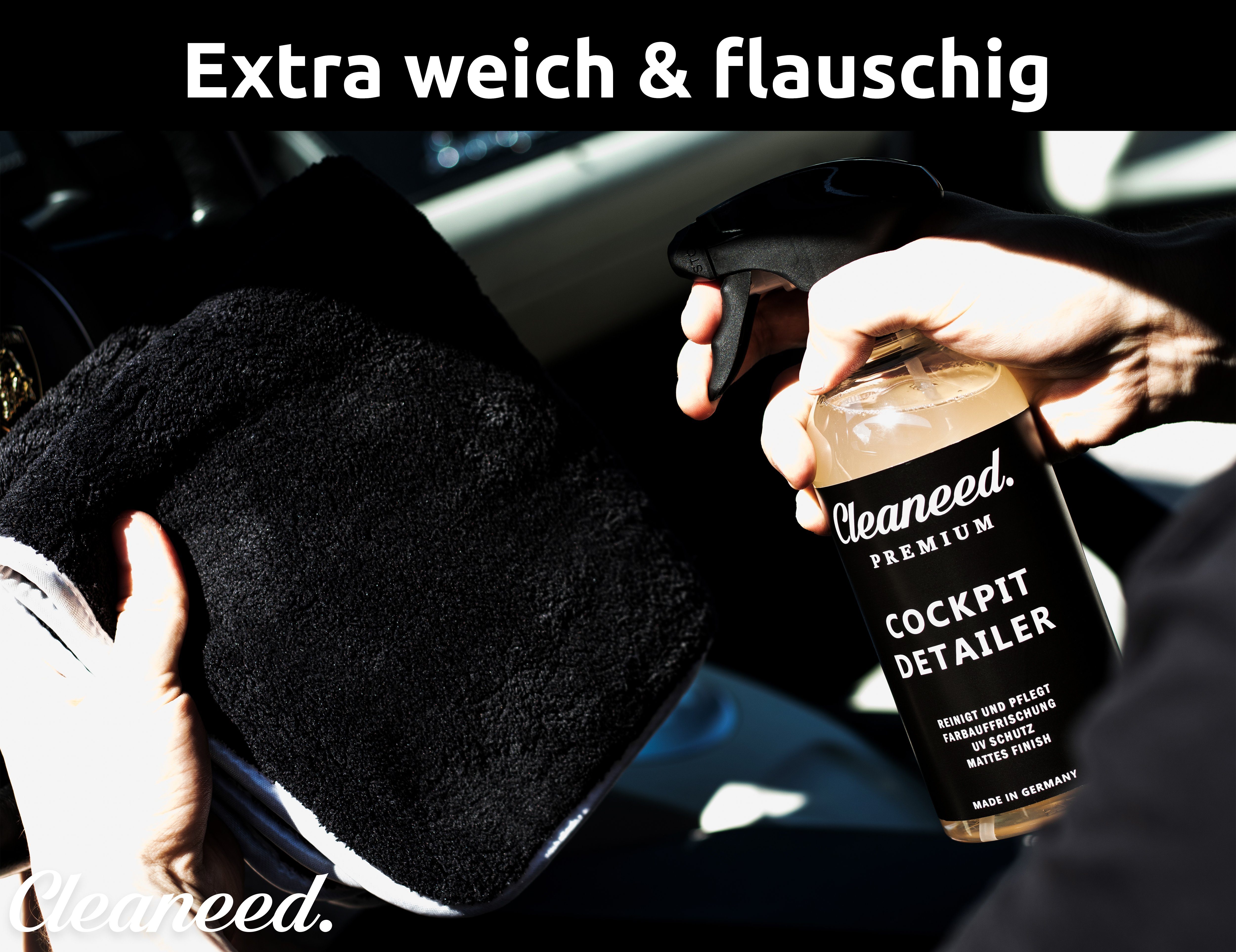 Set [800GSM] Fusselfrei, Saugstark flauschig & Mikrofasertücher Cleaneed Extra Extra Mikrofasertuch Kratzfrei) - Saugstark, (1-tlg.,