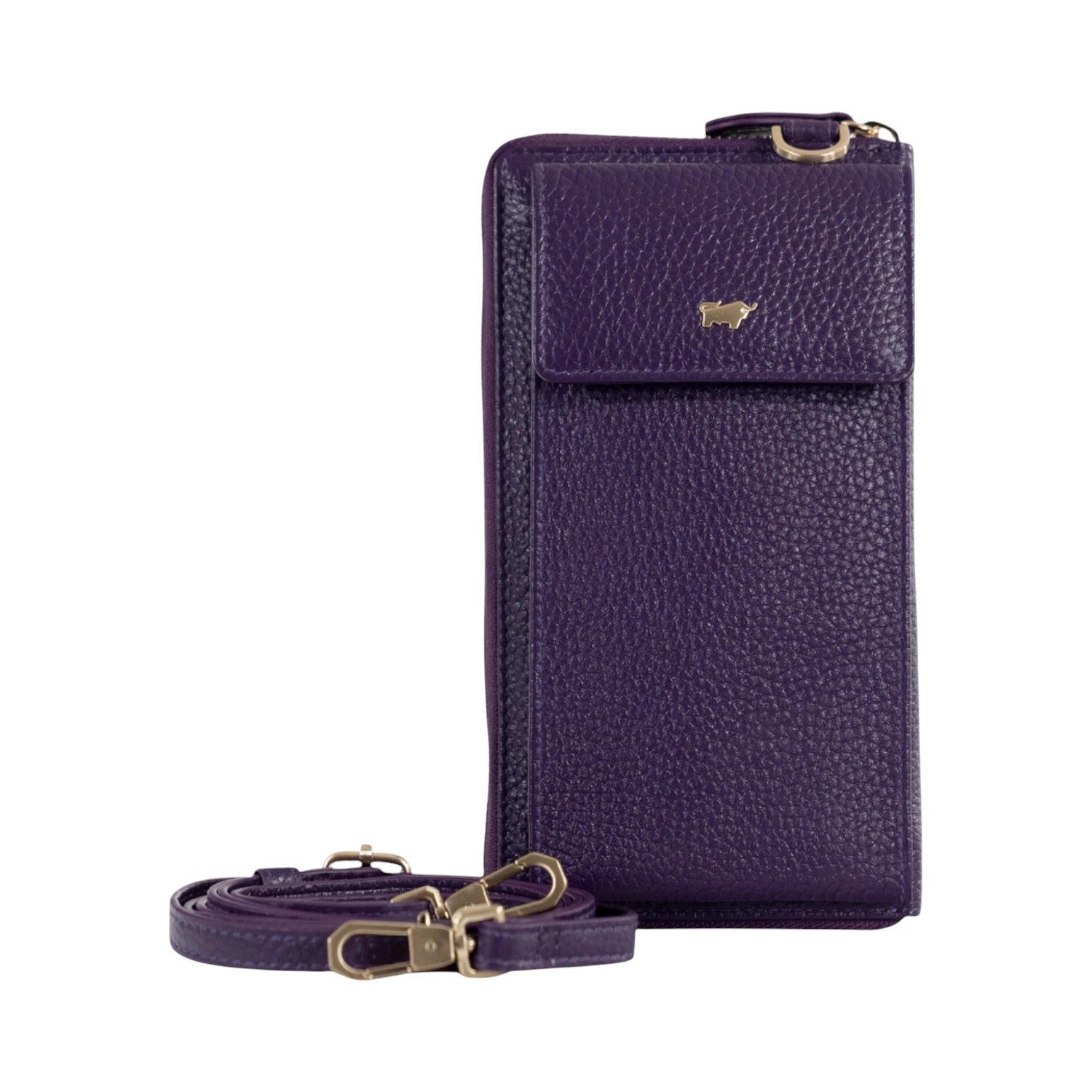 Braun Büffel Handytasche ASTI RV-Geldbörse mit Handyfach 18 Kartenfächer violett