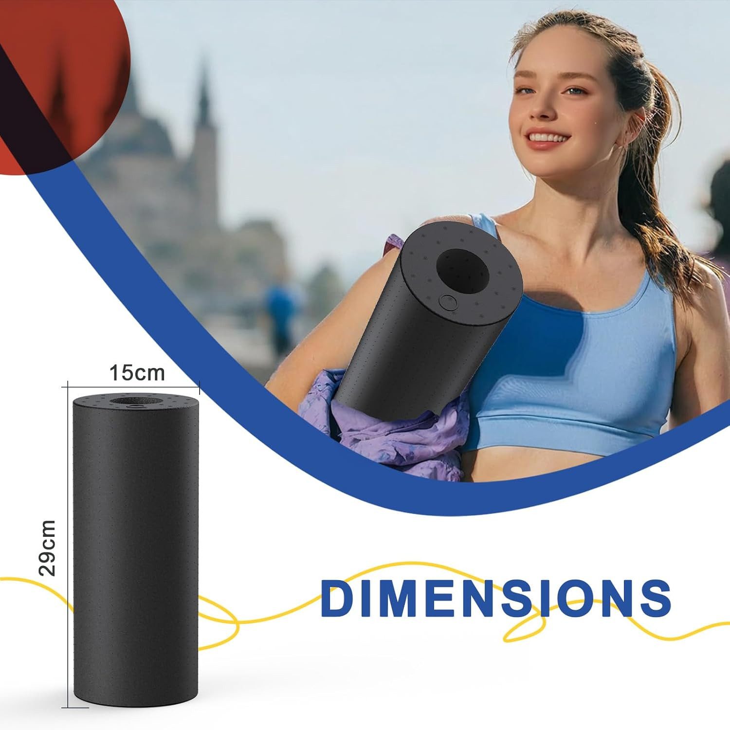 SURFOU Faszienrolle Faszienrolle 29x15 cm EPP leicht 130g für Massage Yoga Training