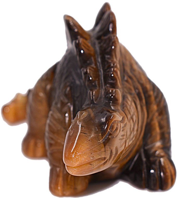 (1 jedem Geschenk Dinosaurier Farbstein St), Dekofigur zu Firetti Tigerauge Schmuck - Edelstein Anlass Weihnachten! Perfekt Tierfigur Geburtstag,