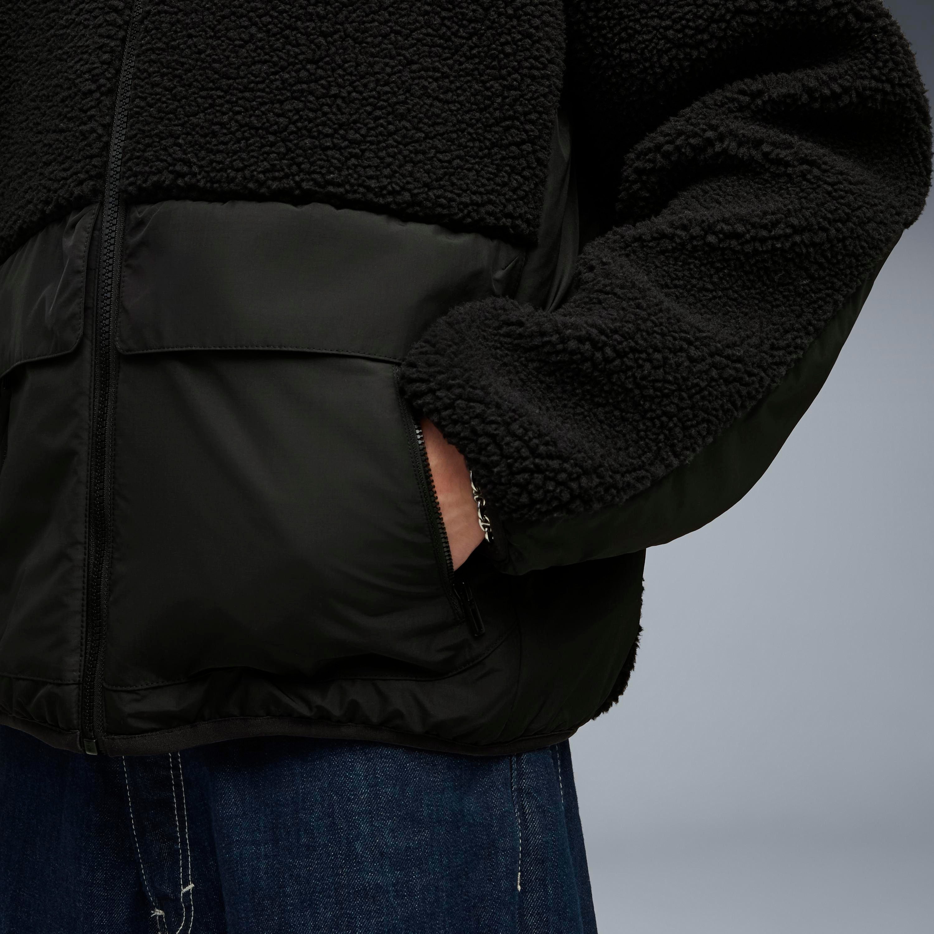 PUMA Wendejacke HYBRID REFIBRE SHERPA JACKET M sportlicher Stil, mit Reißverschluss, mit Cargotasche, aus Rippware – Bild 3 von 5