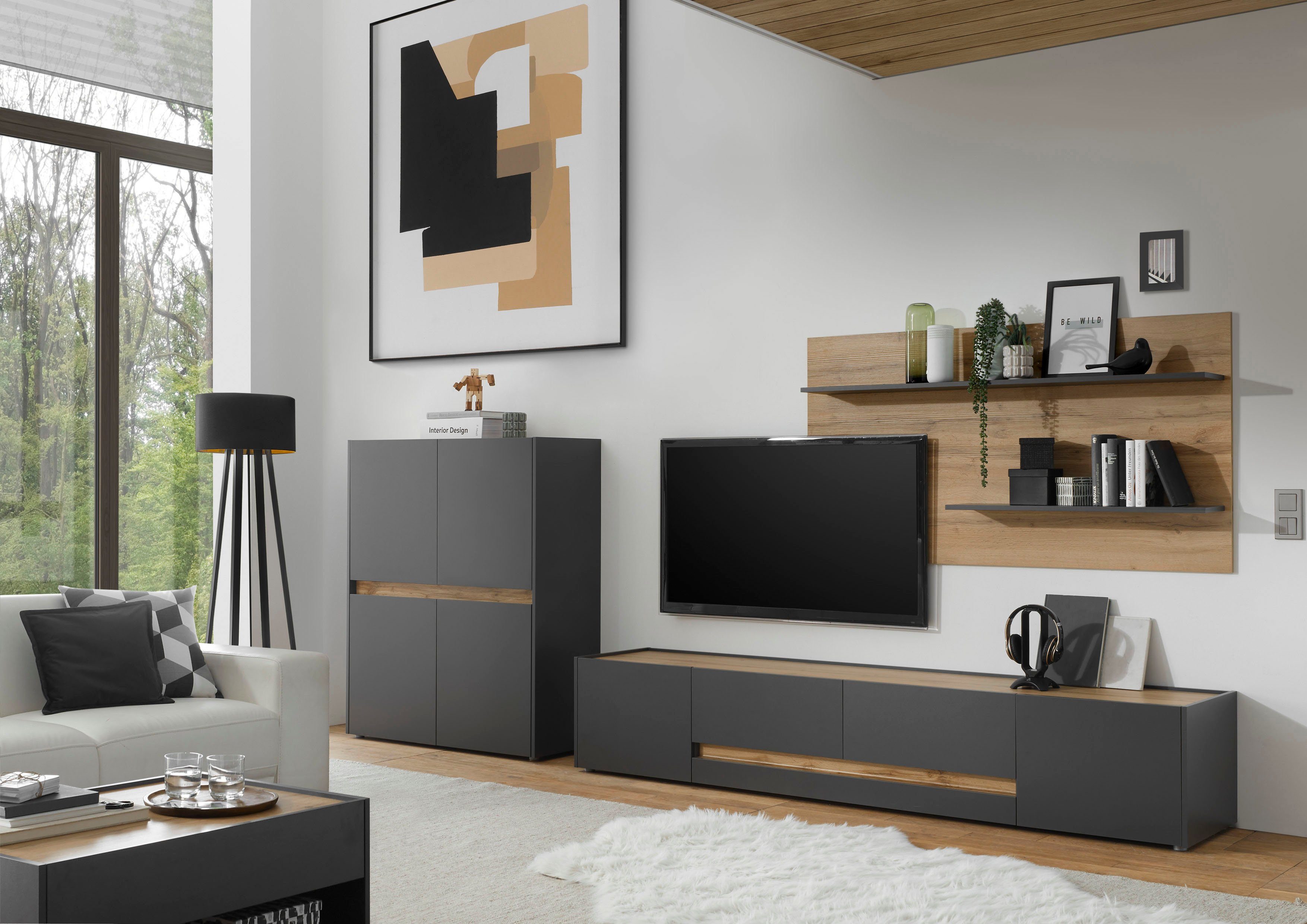 Home affaire Lowboard City/Giron, moderner TV-Schrank, Kommode, TV-Unterschrank, zeitlos, modern, ausreichend Stauraum, vielseitig einsetzbar