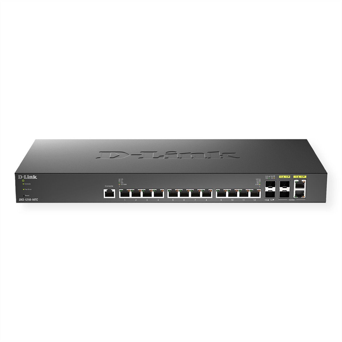 D-Link DXS-1210-16TC 16-Port Switch Smart Managed 10G 2x SFP+ 2x Combo Netzwerk-Switch