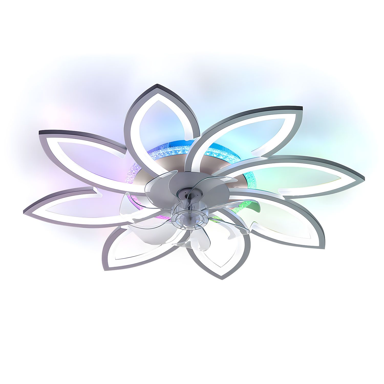 LETGOSPT Deckenleuchte 54W Blütenform LED Deckenlampe günstig online kaufen