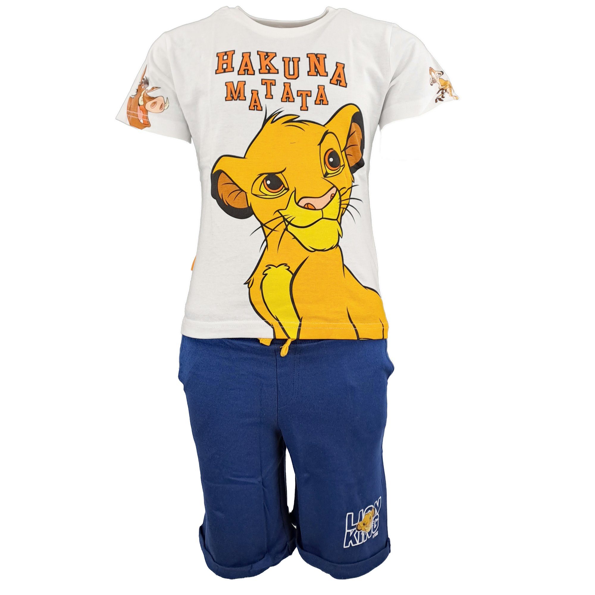 Sommerset The Disney T-Shirt Gr. Löwen der Shorts plus Shorts 100% 128, 98 König King Lion bis Simba Baumwolle