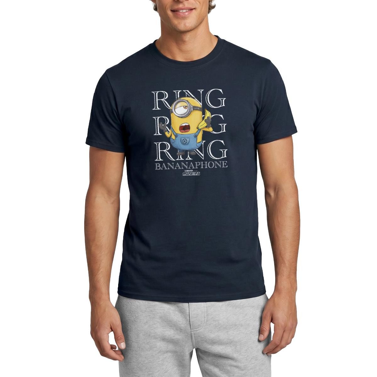 T-Shirt Minions Ring Bananaphone Despicable Me Männer T-Shirt
