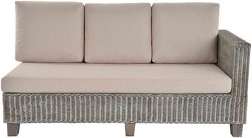 Krines Home Chaiselongue Moderne Recamiere Vermont Rattanliege Chaiselongue Lounge Liege Sofa, mit einer Armlehne, mit Polster