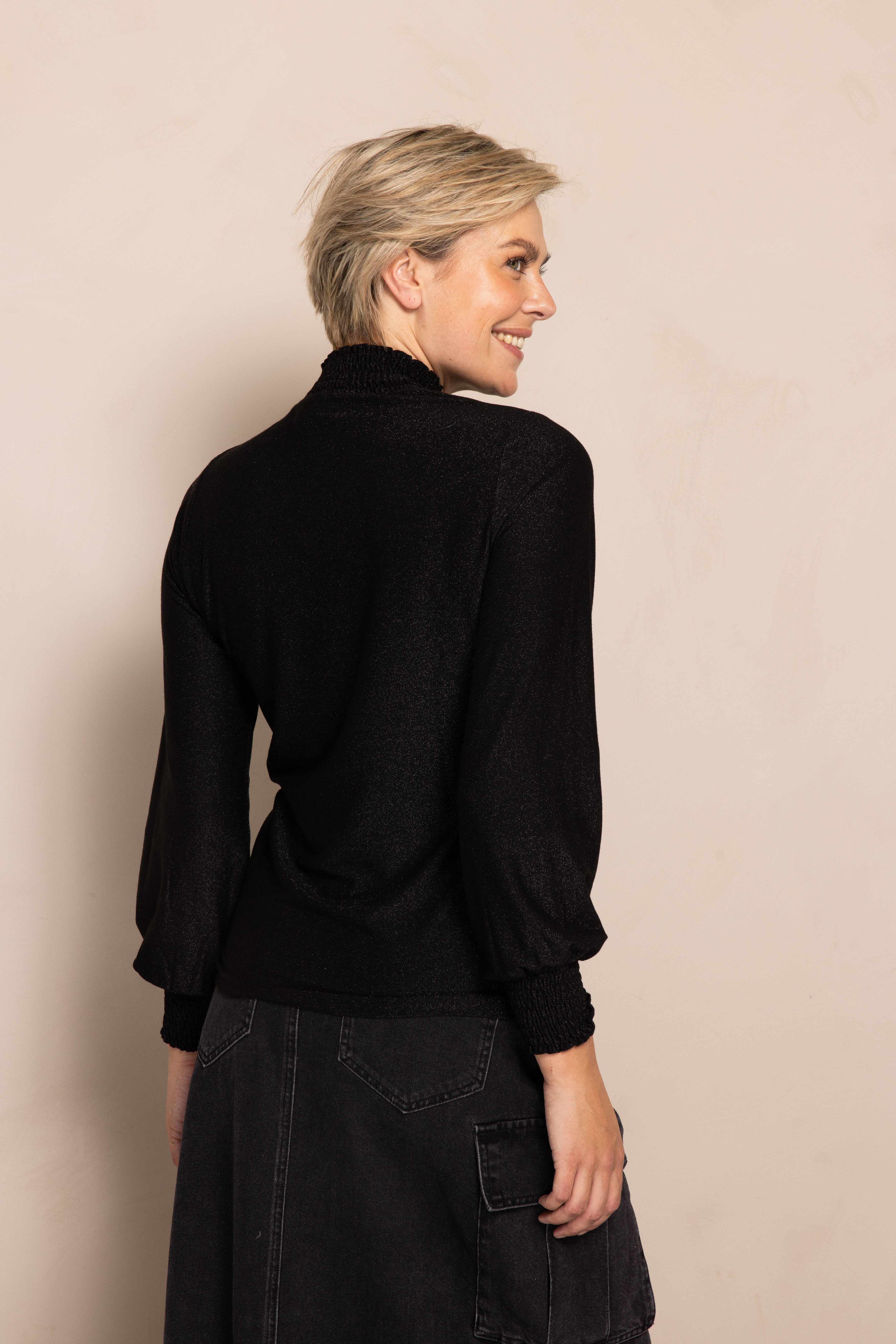 Zhrill Stehkragenshirt ZHVEZNA mit Schimmer-Effekt günstig online kaufen