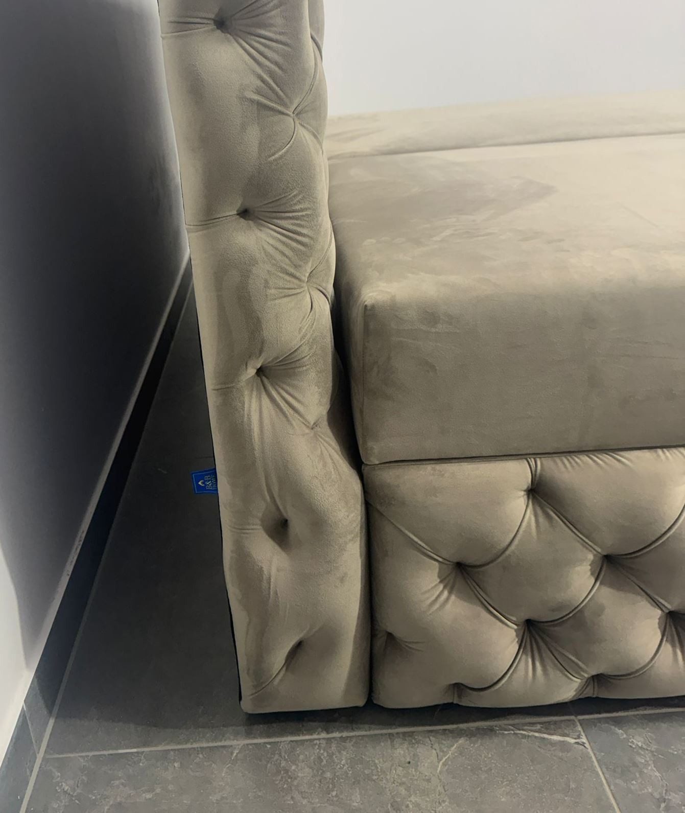 B&B Home Boxspringbett Chesterfield 160 180 200 cm (H3 Matratze Pocketfederung, Kopfteil, Bettkasten und Topper)