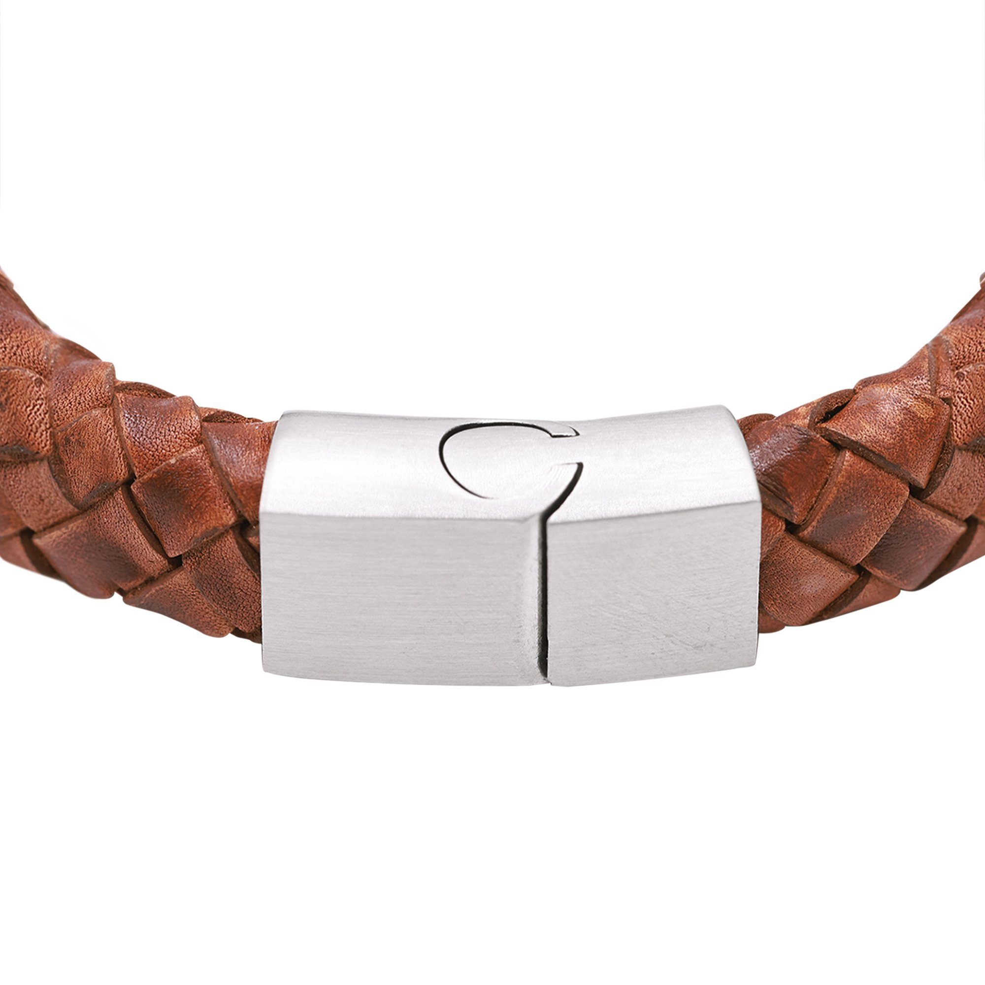 Heideman Armband Lederarmband cognac Männerarmband, inkl. (Armband, Enno Geschenkverpackung), Männerlederarmband Echtlederarmband