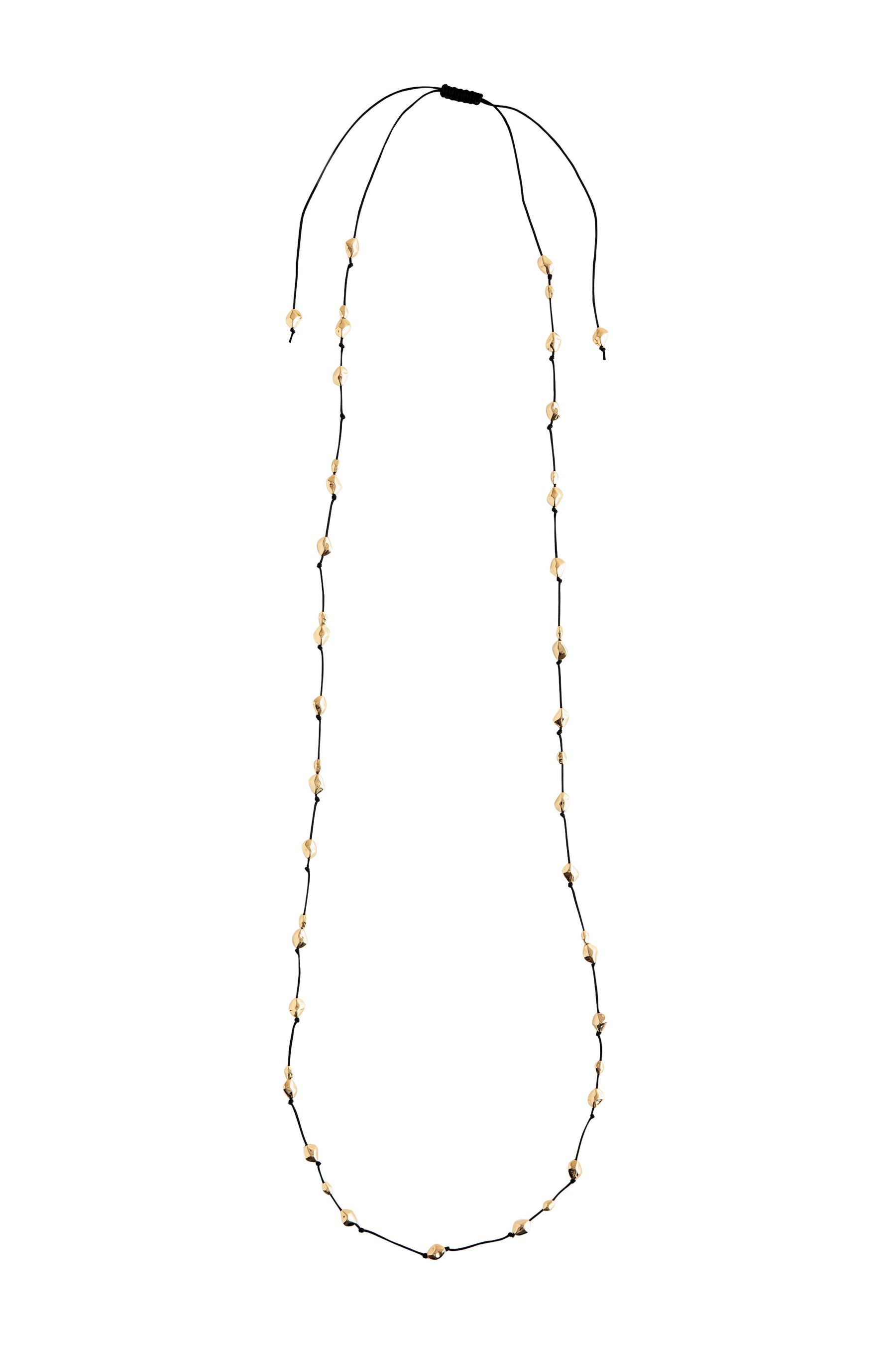 Perlenkette Lange Kordelkette mit Perlen