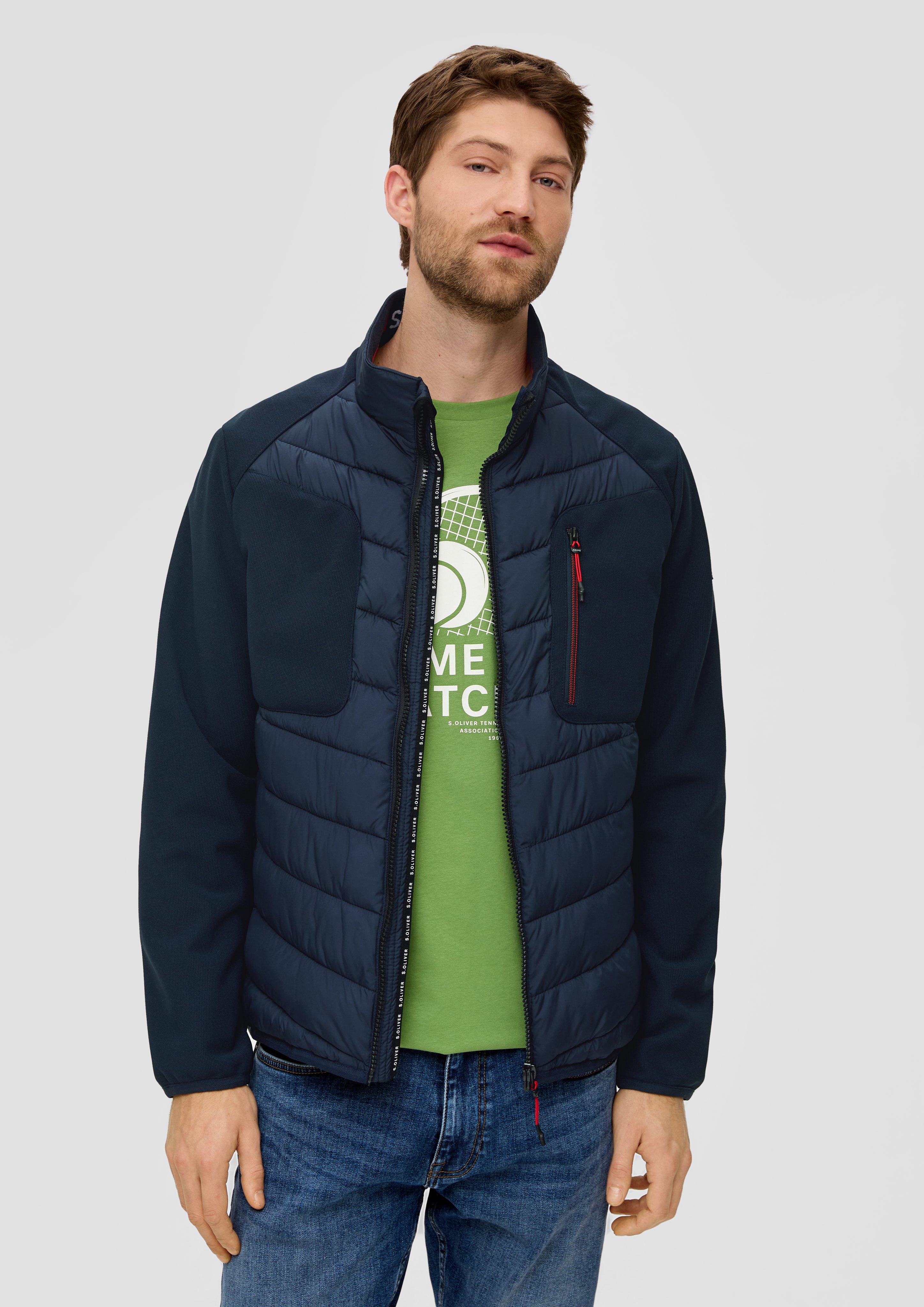 Allwetterjacke Softshelljacke mit Kontrastdetails