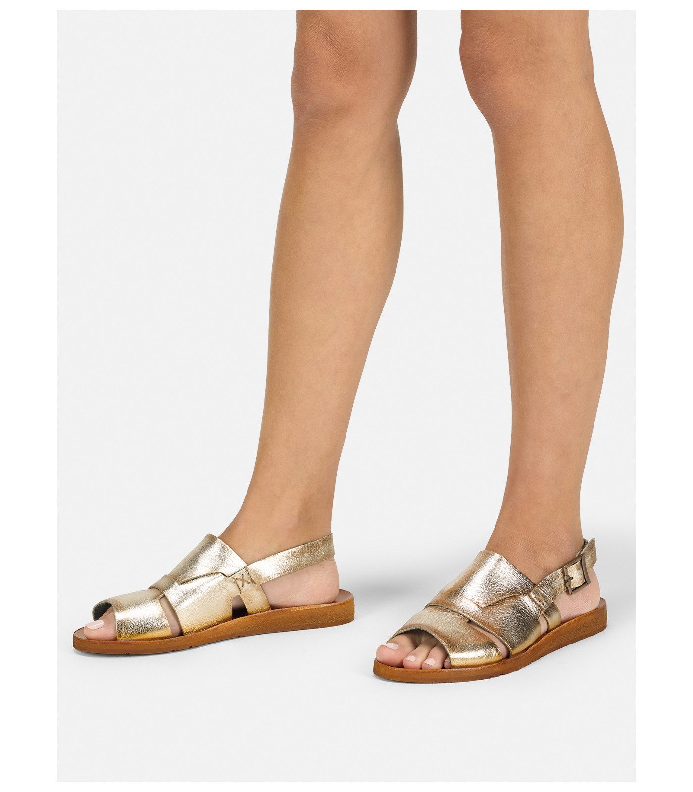 Felmini Wide Fit Sandalen Leder Riemchensandalette günstig online kaufen