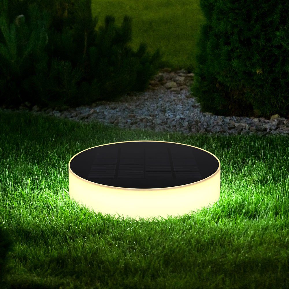GLOBO LIGHTING LED Solarleuchte, Leuchtmittel inklusive, Warmweiß, Wegleuchte Garten Stecklampe Außenleuchte Solarleuchte Akku 2x