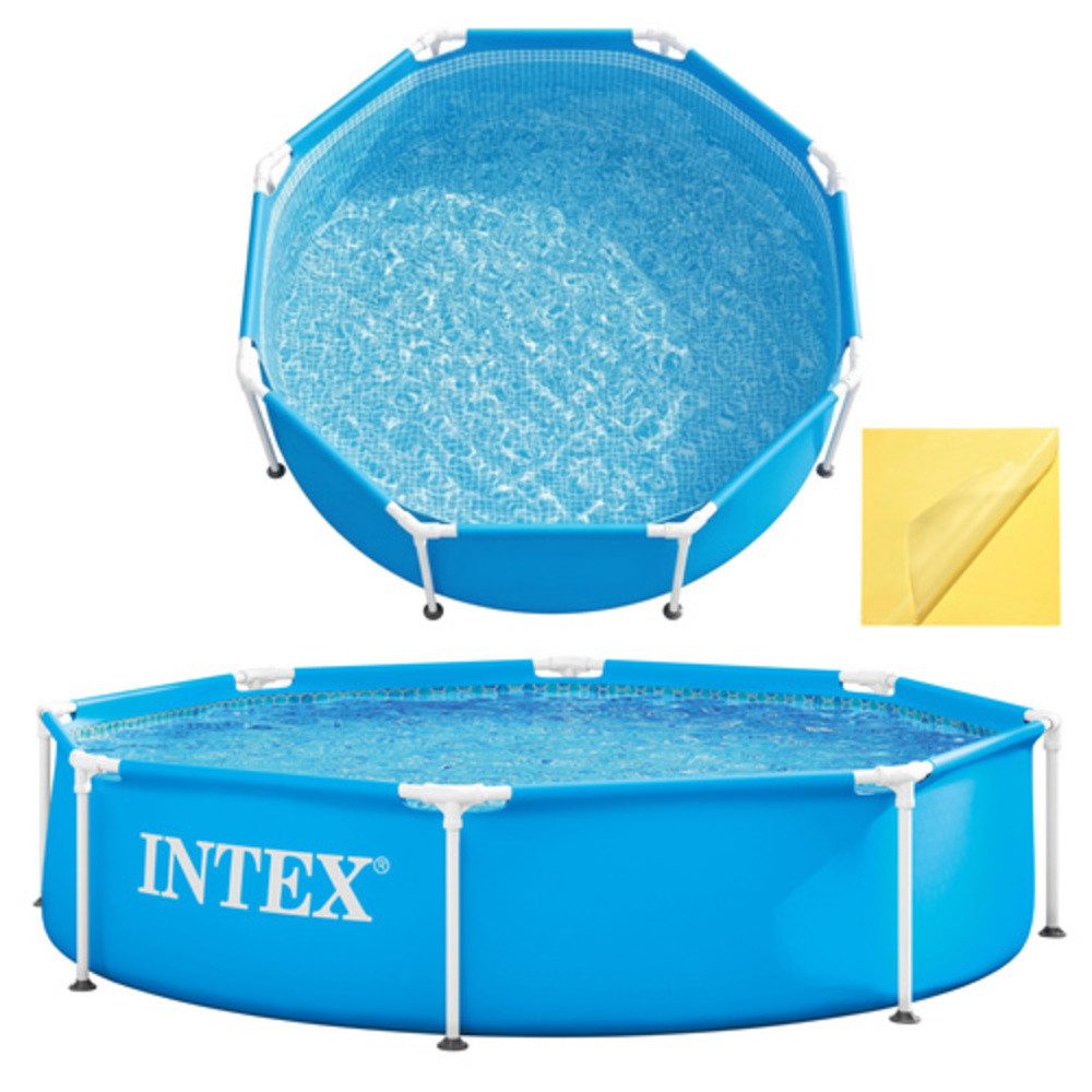 Intex Framepool Metallrahmenpool Gartenpool (Spar-Set, 1-tlg., 244 x 51 cm), Eine extra verstärkte Folie aus gewebten Polypropylenfasern