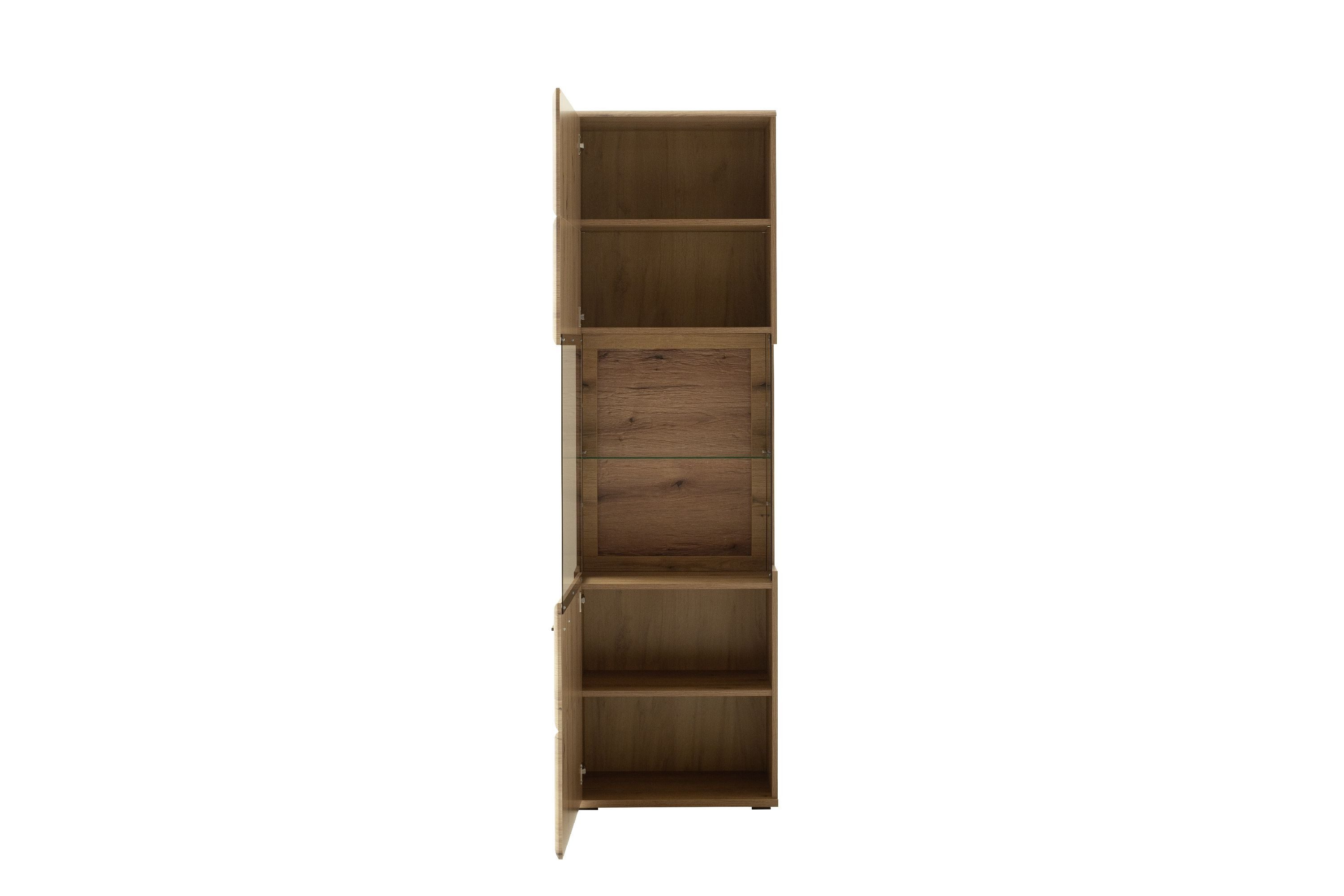HARPER Vitrine Vitrine HARPER MAIHAR BHT 66x210x44 cm braun Glasschrank – Bild 2 von 2