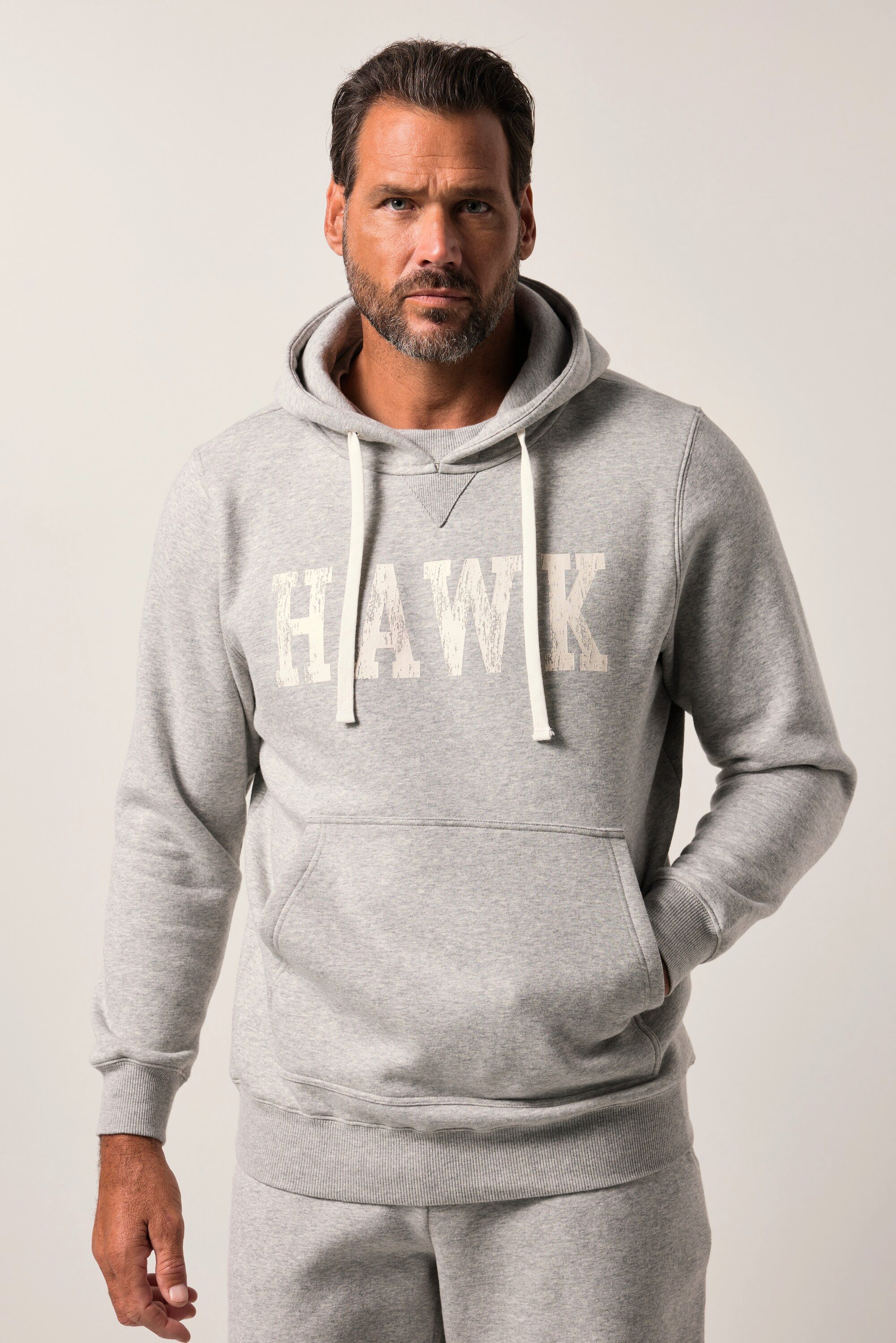 Sweatshirt Hoodie Kapuze Kängurutasche Brustprint