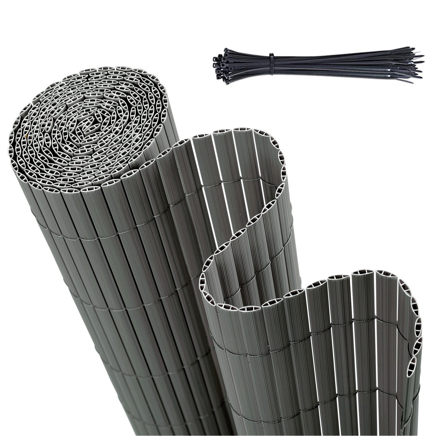 Sekey Balkonsichtschutz PVC Sichtschutzmatte Doppelte Verstärkung Innen, Si günstig online kaufen