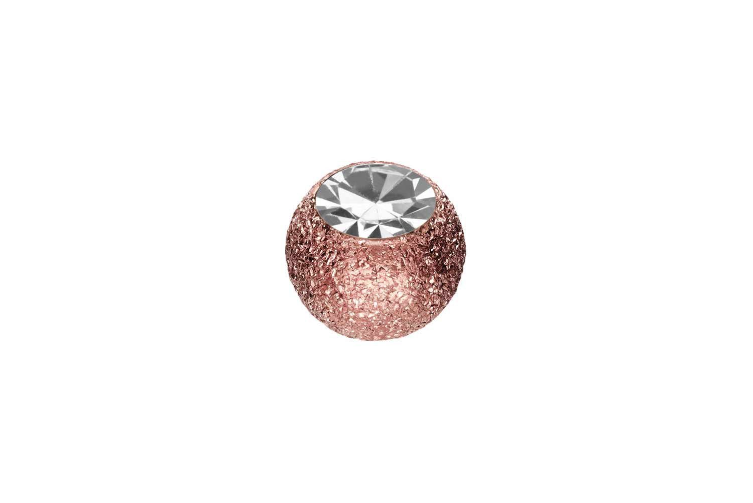 PIERCINGLINE Piercing-Set Chirurgenstahl Schraubkugel DIAMANTOPTIK + KRISTALL (Schraub-Aufsätze, 1-tlg)
