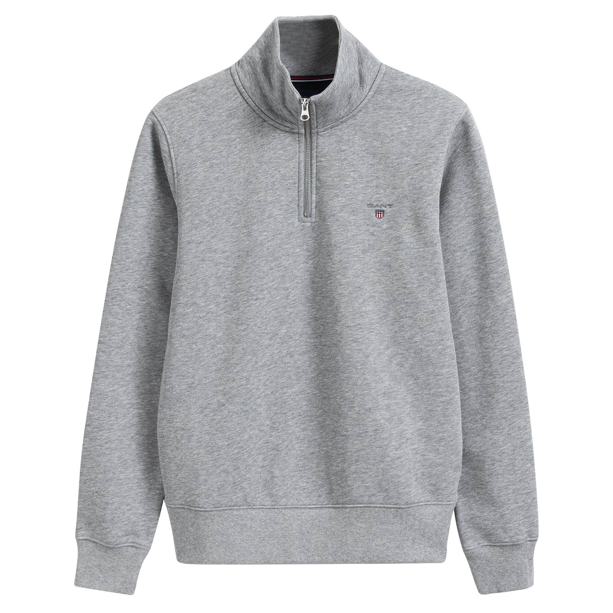 Sweatshirt Half Gant Grau Sweatshirt - Sweat Original Herren Zip
