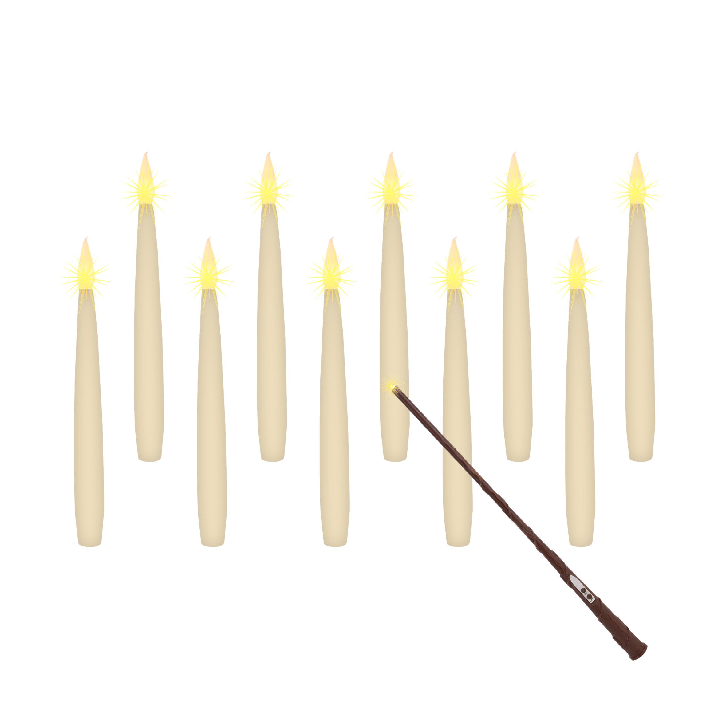 Spetebo Dekofigur Schwebende LED Kerzen warm weiß mit Zauberstab Fernbedien günstig online kaufen
