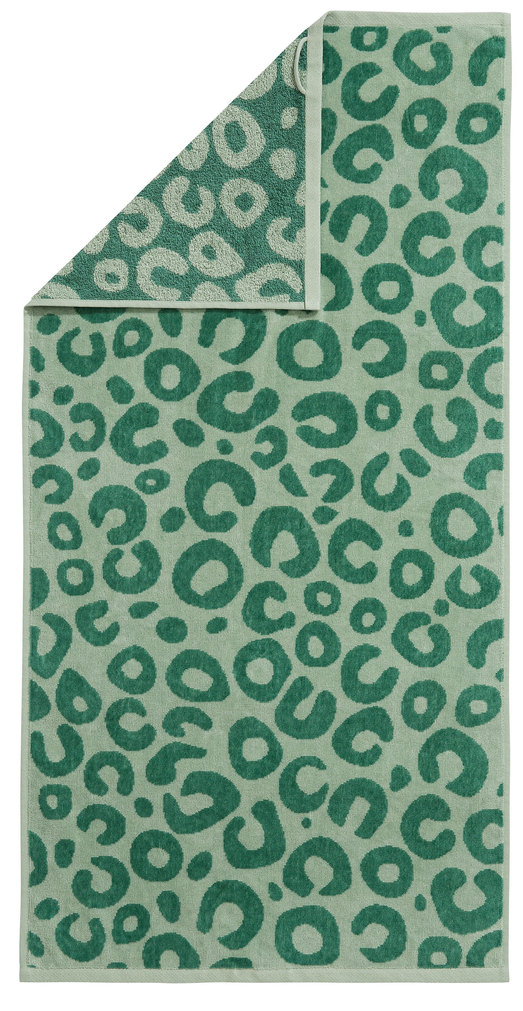 OTTO home Handtuch Set Anna Leopardenmuster, 4-tlg Handtuch-Set, 50x100cm, 100% Baumwolle, Frottiervelours (Set, 4-St), Handtücher, weich, saugstark, modern, Le – Bild 4 von 5