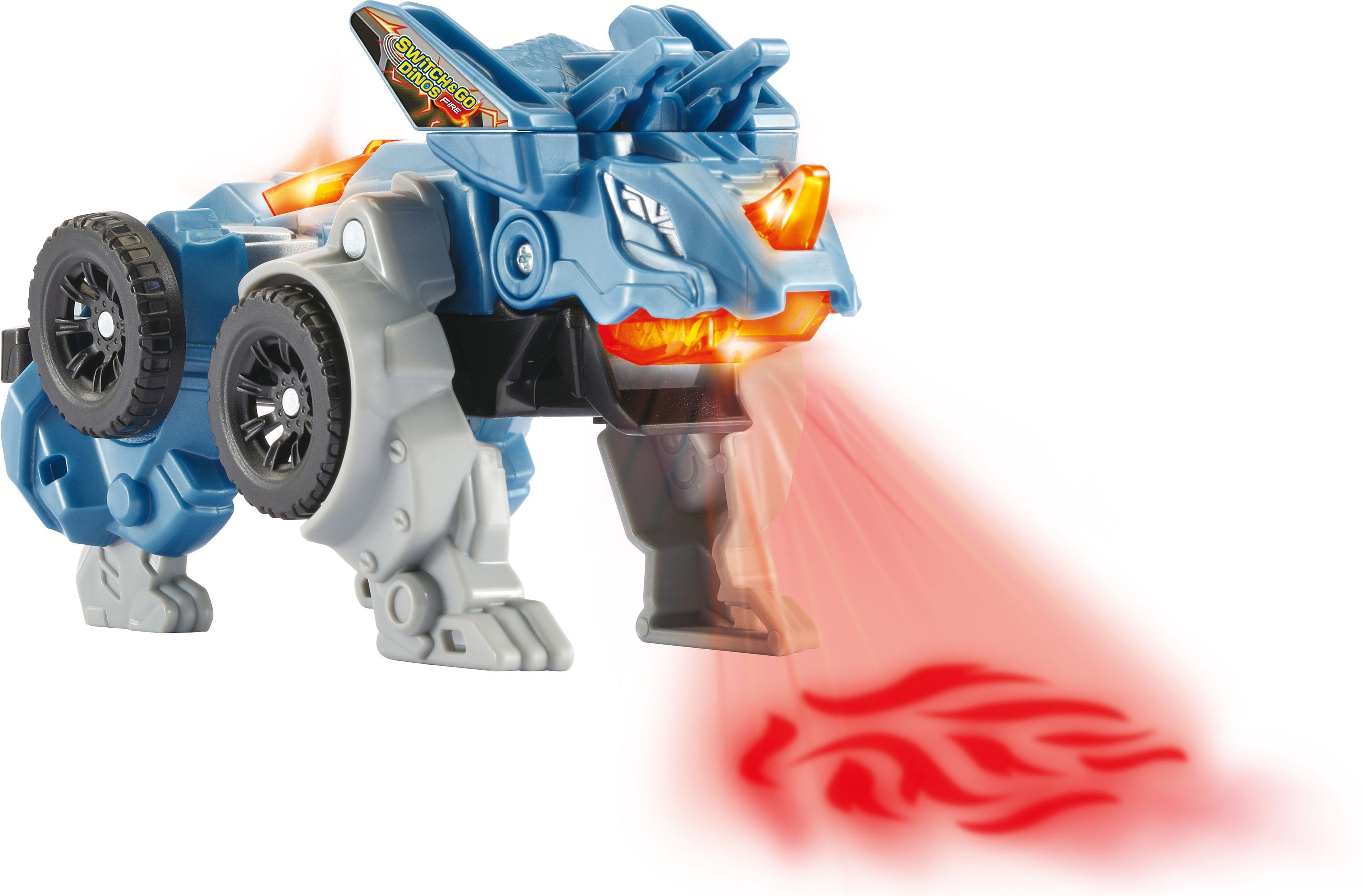 Spielfigur Switch & Go Dinos, Fire-Mini-Triceratops