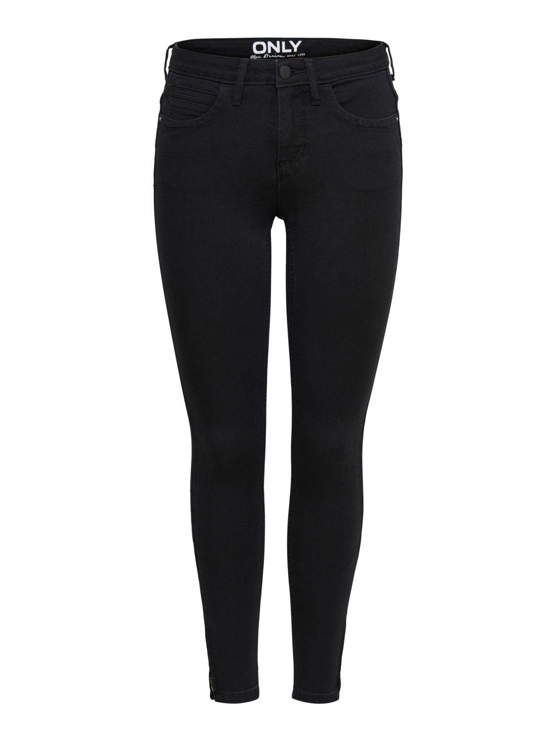 ONLY Skinny-fit-Jeans Skinny Fit Jeans Ankle Zip ONLKENDELL für (1-tlg) Ecovero nachhaltig unifarben wärmend Reißverschluss