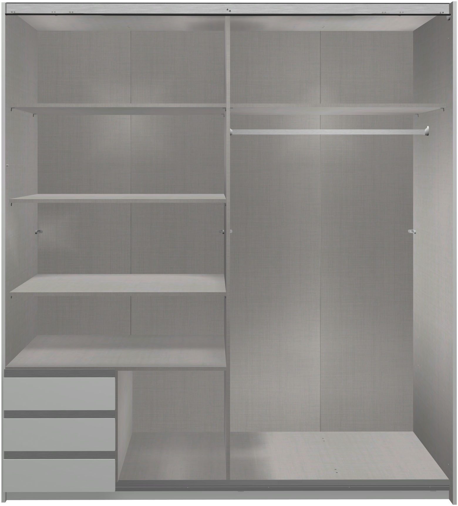 Wimex Schwebetürenschrank Emden moderner Kleiderschrank mit Spiegel und Schubladen Schlafzimmer Schrank Garderobenschrank mit Schwebetüren Topseller