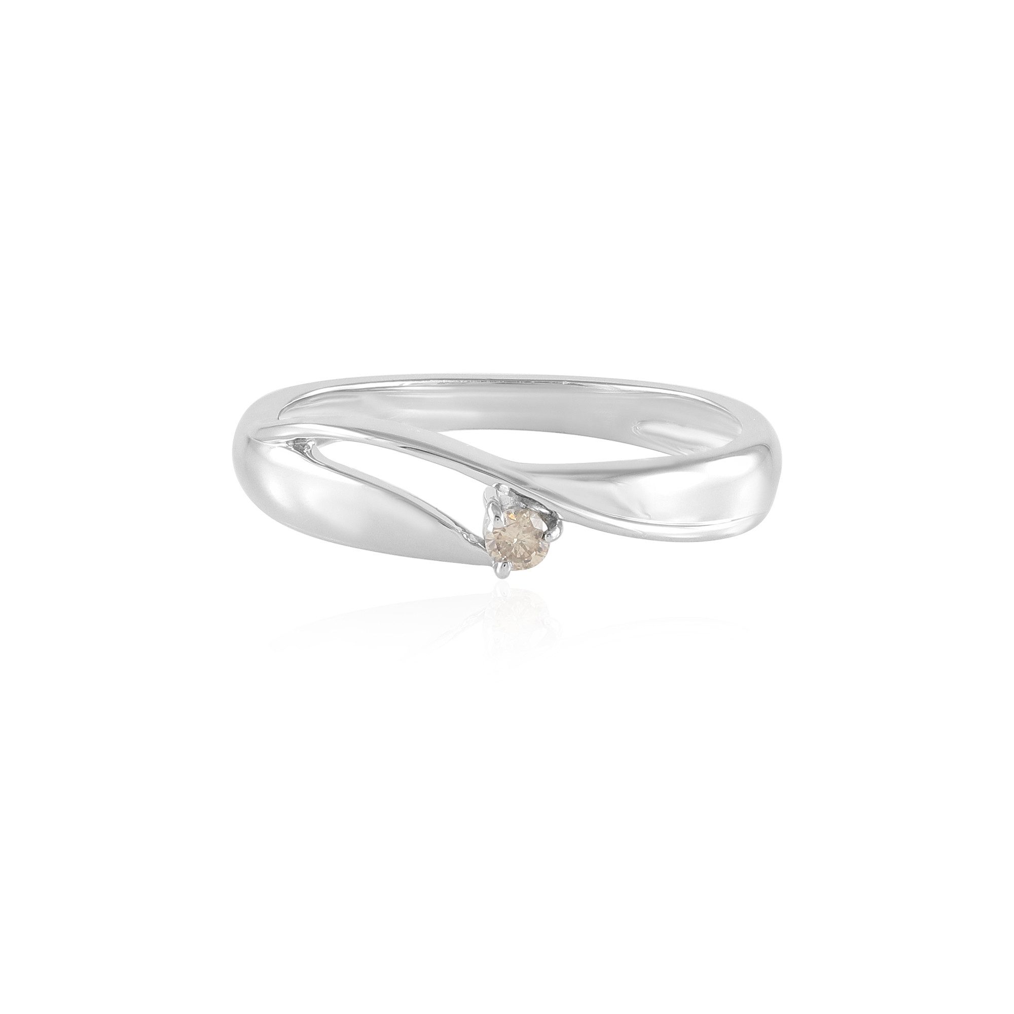 Cavill Diamantring Champagner Diamant Sterling Silber Ring (1-tlg)