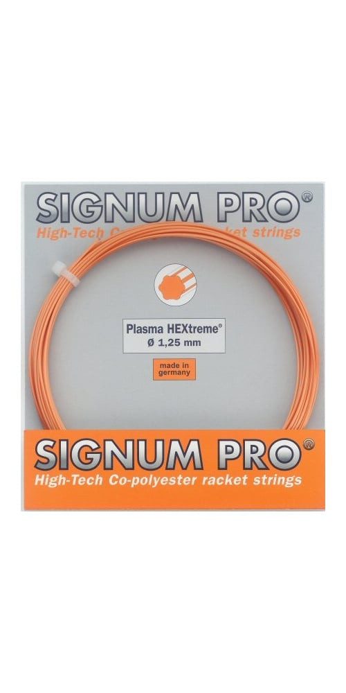 Tennissaite Plasma Hextreme (Haltbarkeit+Spin) orange 12m Set