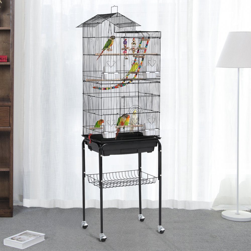 Yaheetech Vogelkäfig, XL Vogelbauer Vogelvoliere Wellensittichvogelkäfig