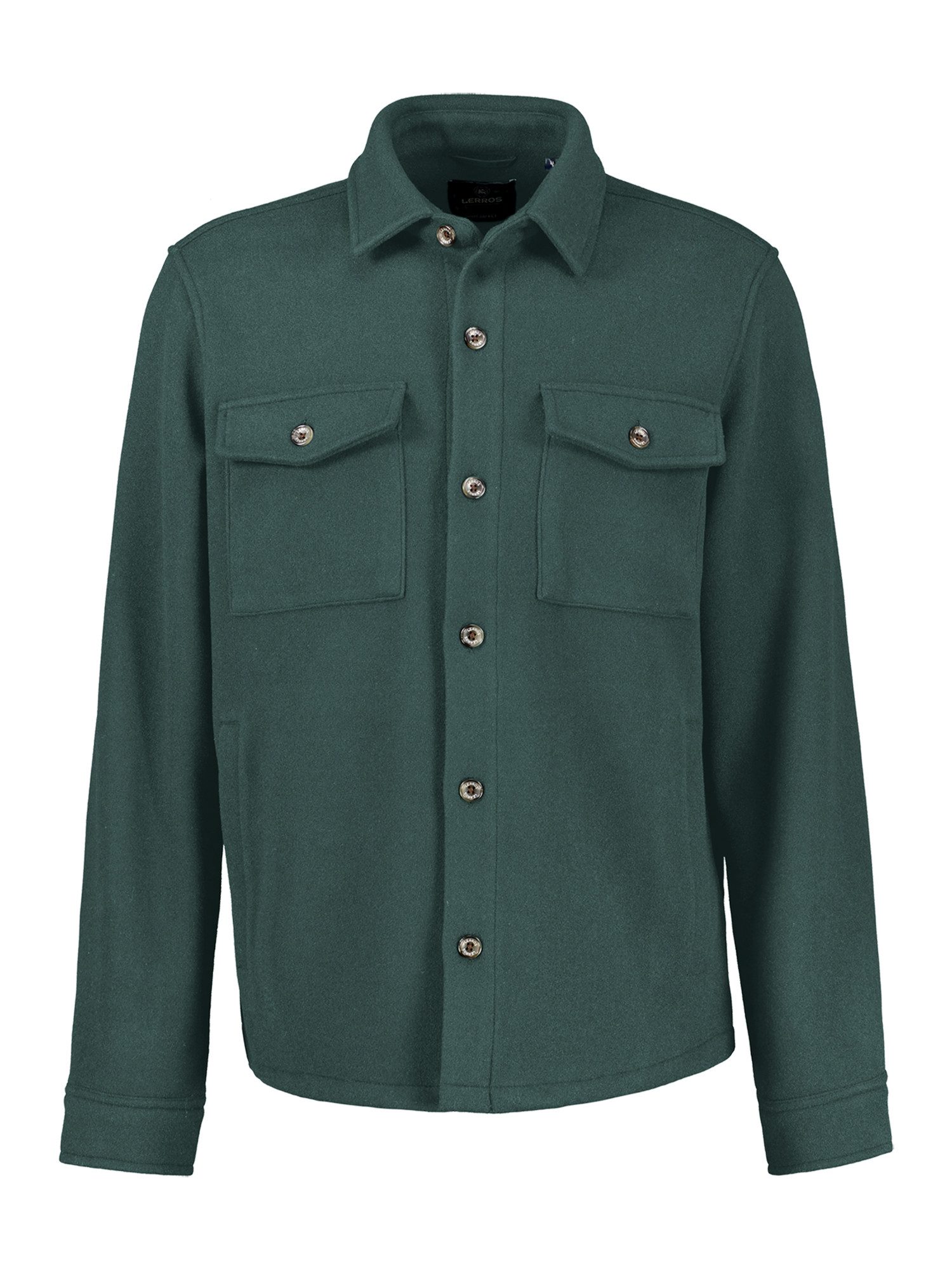 LERROS Hemdjacke Hemdjacke in Wolloptik aus pflegeleichter Kunstfaser