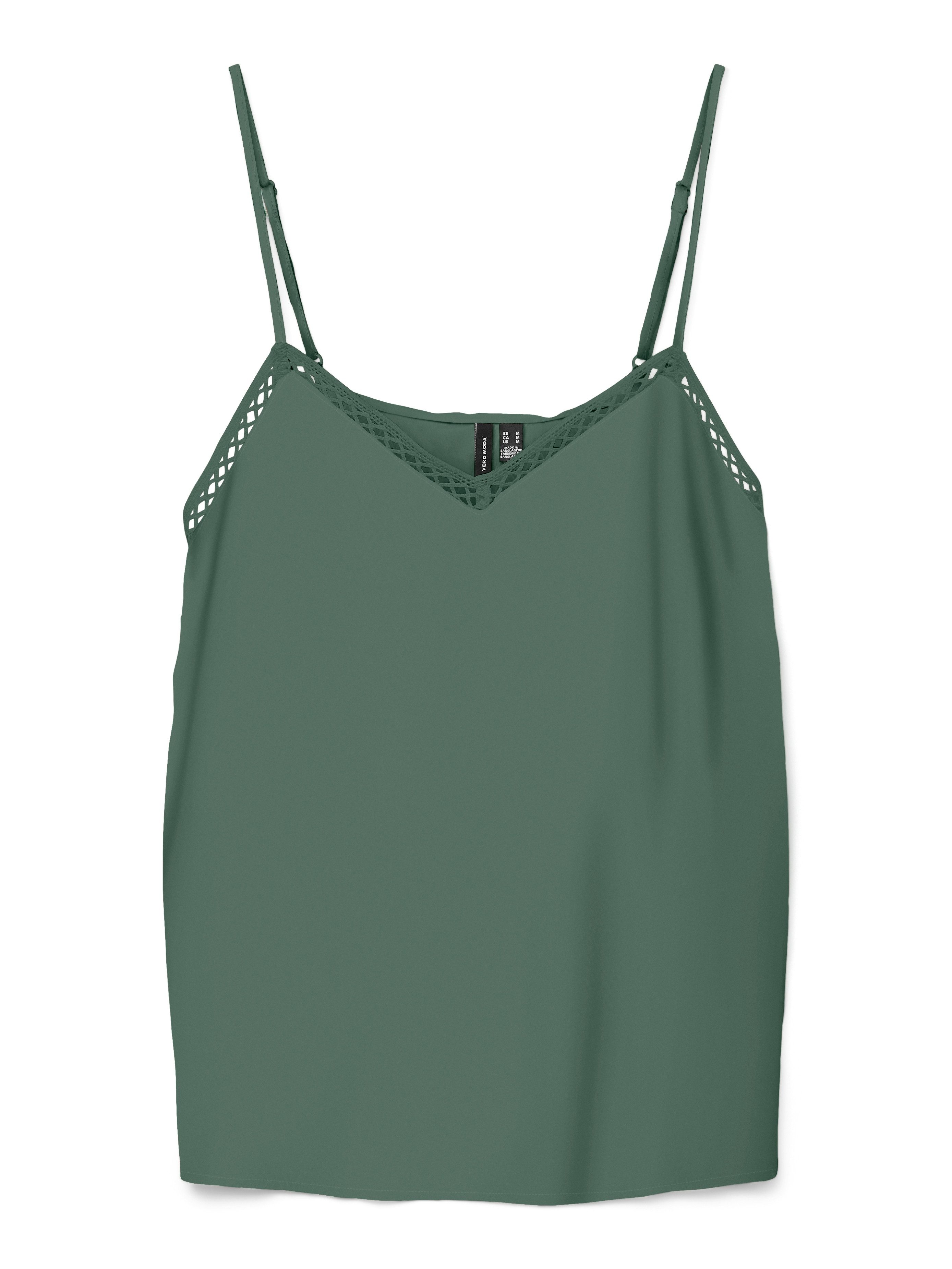 Vero Moda Spaghettitop VMMENNY LACE SINGLET WVN GA Viskose, regular fit – Bild 5 von 5