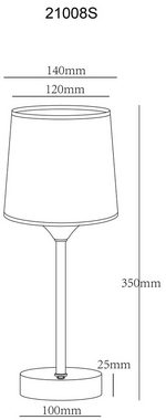 GLOBO LEUCHTEN Tischleuchte Tischleuchte, GLOBO Lighting Tischleuchte LUNKI (DH 14x35 cm) DH 14x35 cm schwarz
