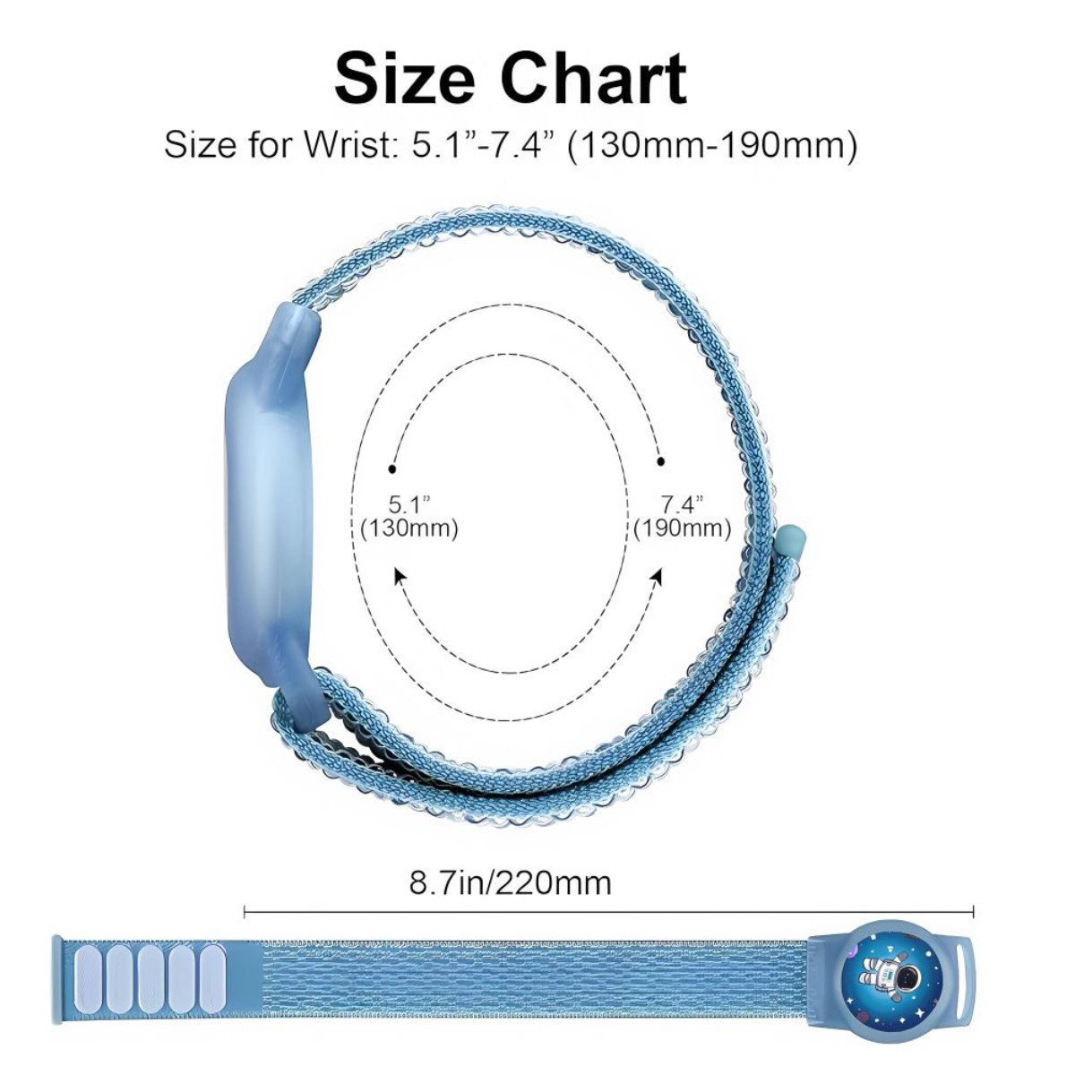 TECH PROTECT Armband kompatibel mit AirTag 1/2 (Einzelprodukt), Kinderfreundliches Armband mit stoßfester Schutzhülle
